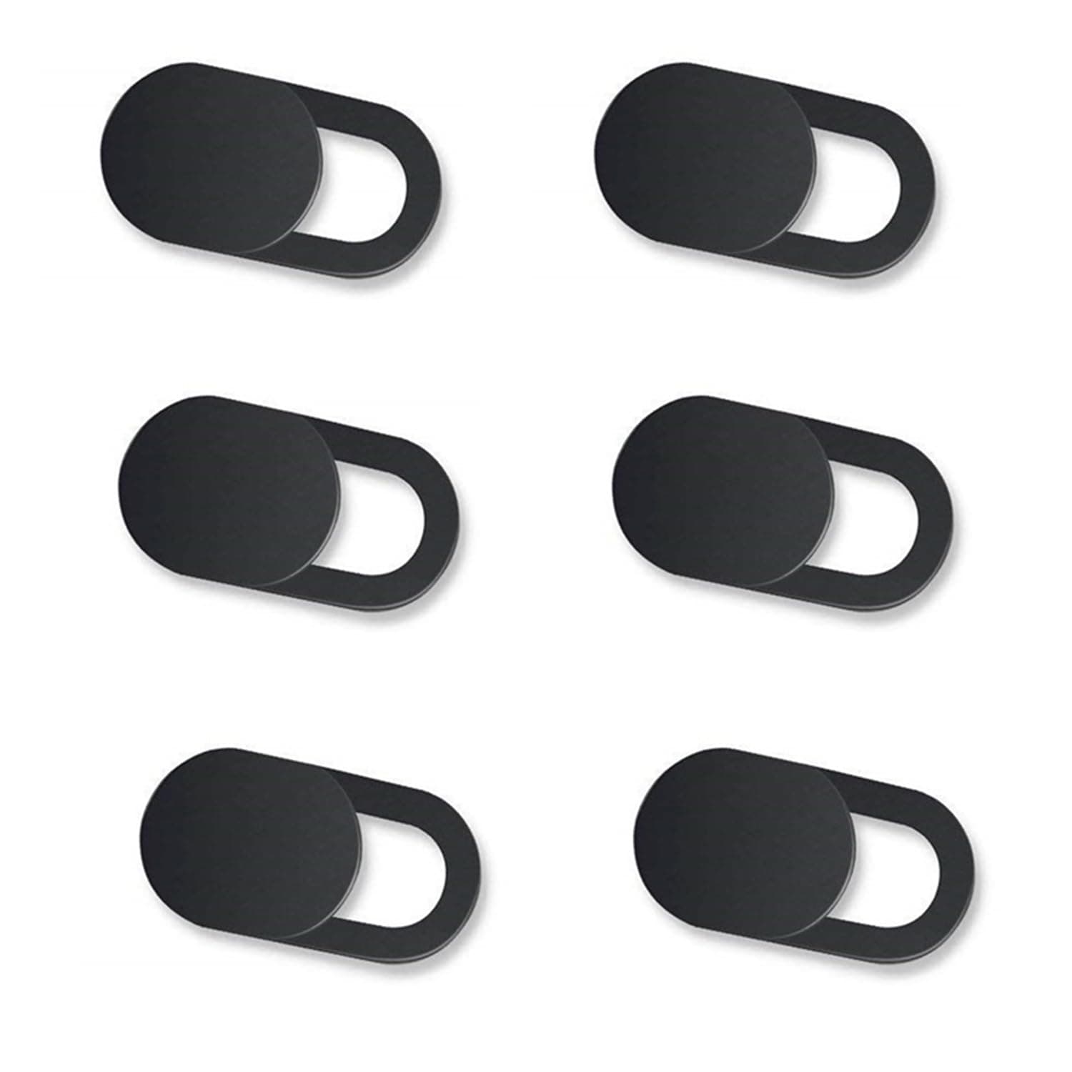 Webcam Cover Slide(6 PCS), Ultra Thin Camera Cover Slide for Camera Privacy Cover Slide for Laptop/Cell Phone/iPad/PC/Tablet, Great for Protect Your Privacy and Security - Black