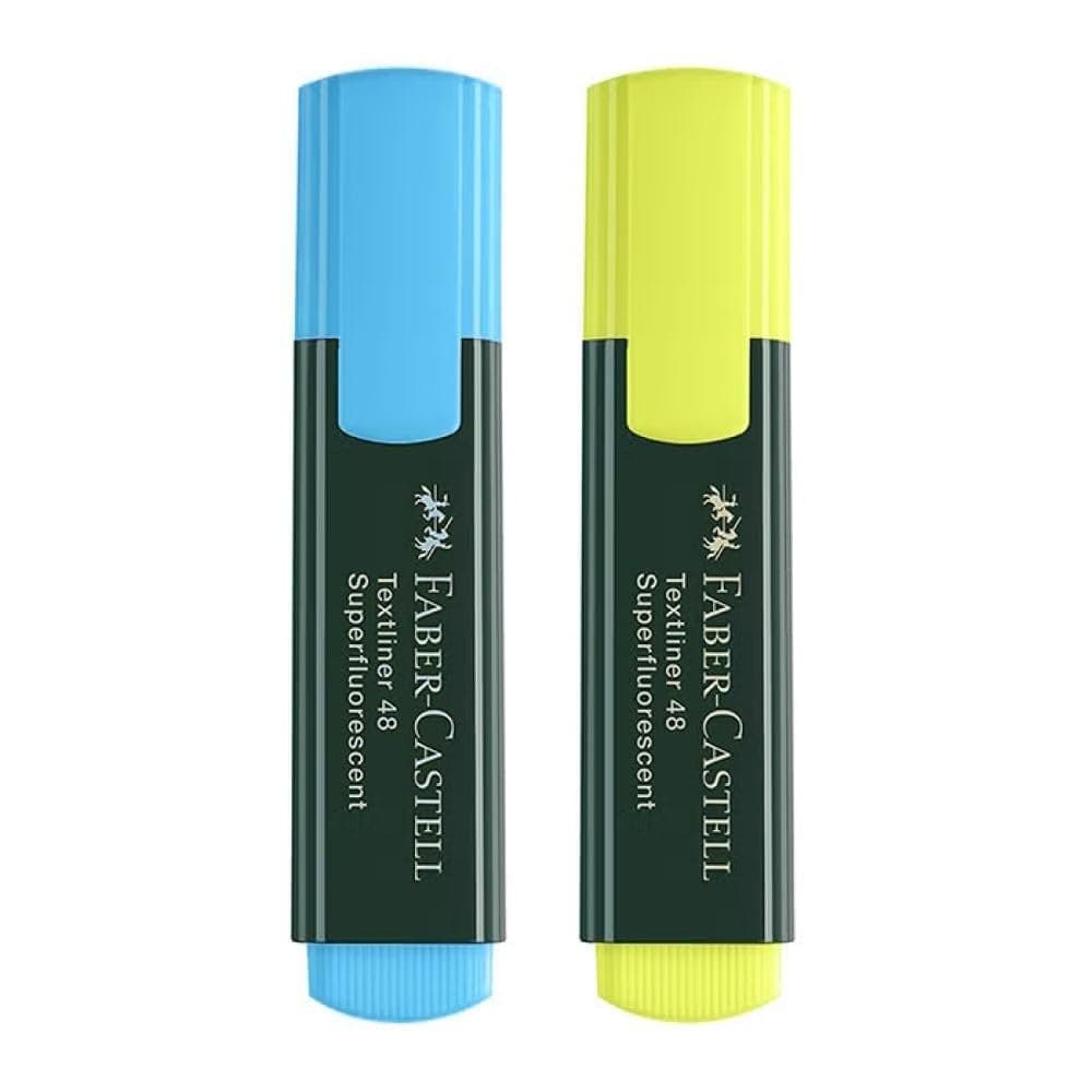 Faber-Castell Textliner Highlighter 2-Piece Set, Yellow/Blue