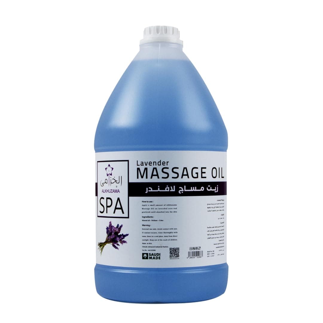 Lavender Massage Oil - 3.75L Gallon - Helps Soothe Muscles and Stimulate Relaxation, Suitable for Personal Use at Home or Professional Centers Like Massage Centers, Spas, Salons.