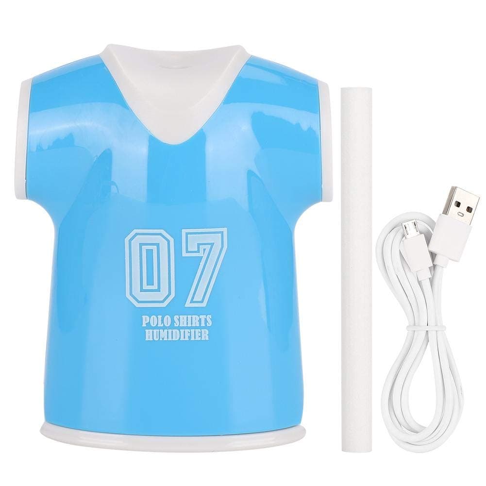 100ml USB Portable Mist Sprayer with Night Light for Home Blue, Mini Air Conditioner Cute Shirt Shape Hydrating Mist Sprayer Mist Sprayer