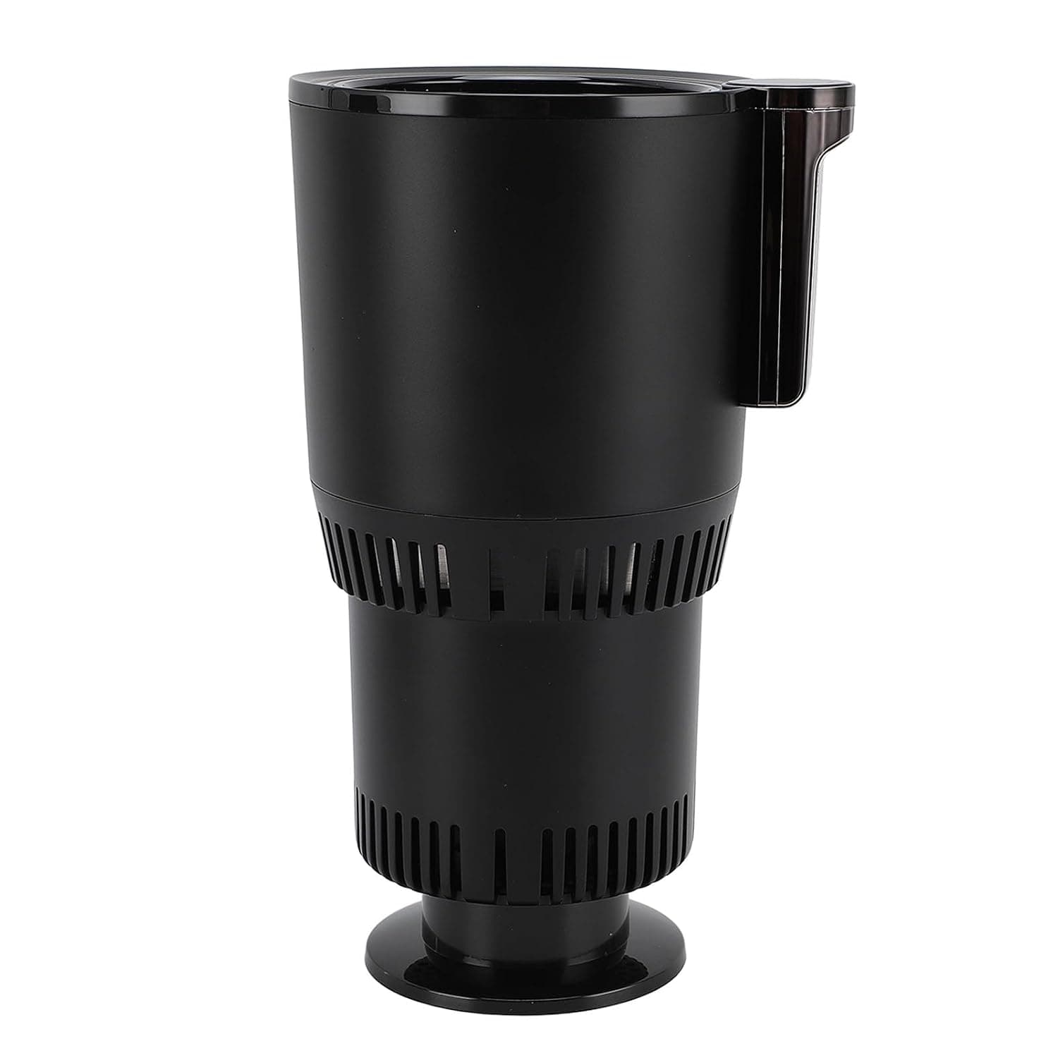 2 in 1 Car Cup Warmer with Fast Heating and Cooling for Car Travel and Commuting Made Of ABS Aluminum 6.5x3.9in (Black)