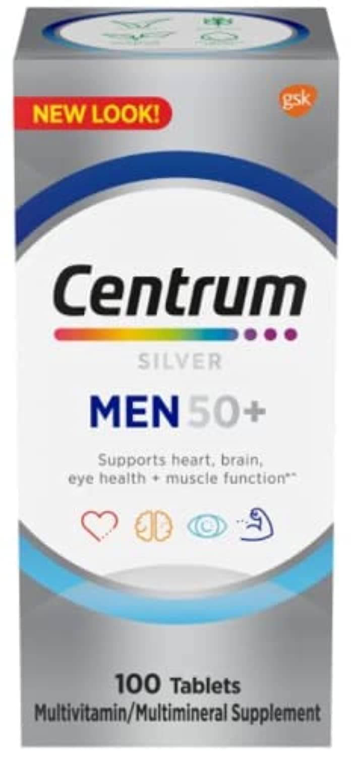 Centrum MEN silver multivitamins and Multimineral over 50 plus100 Tablet(ORIGINAL USA MADE)