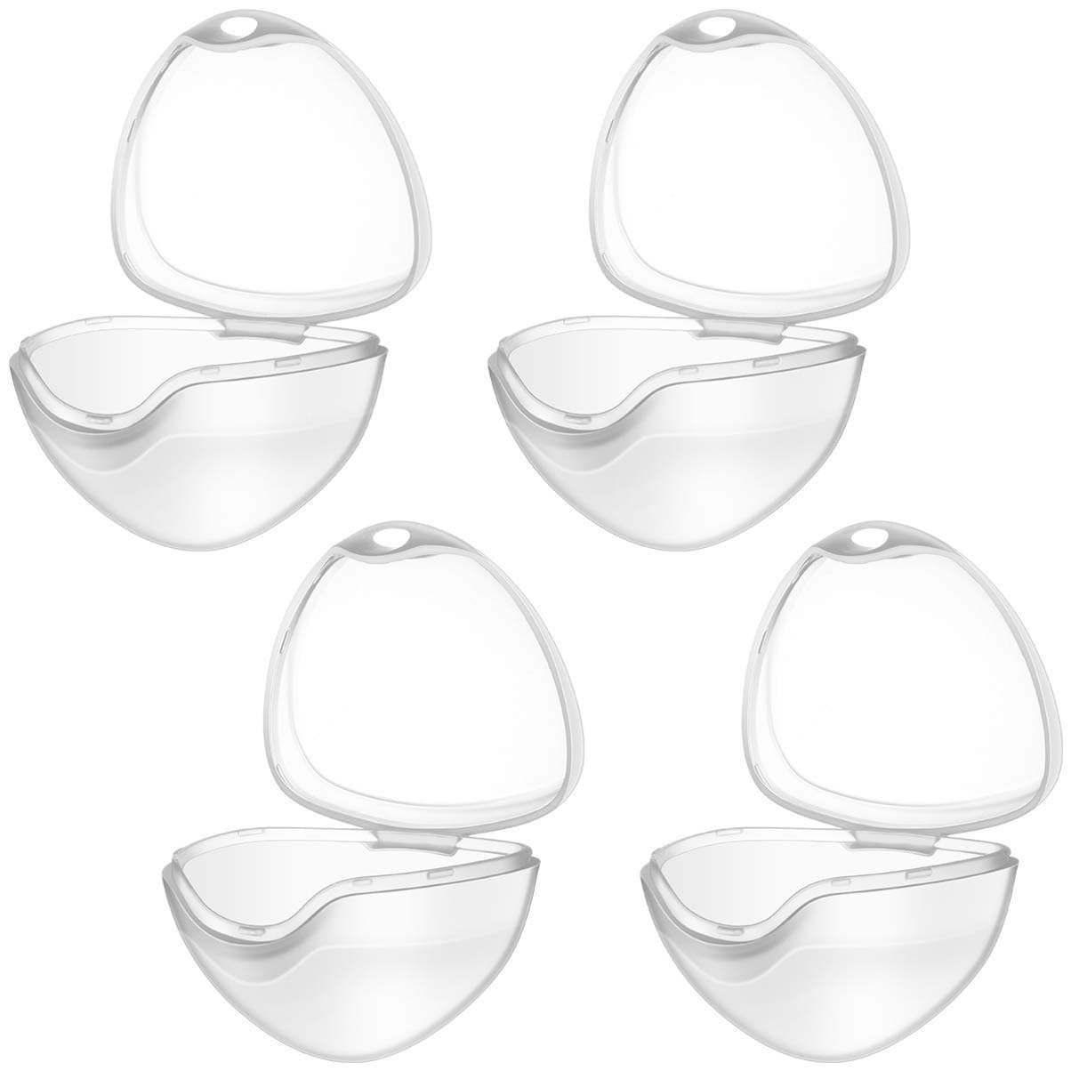 4PCS Pacifier Storage Box Clear Pacifier Holder Nipple Shield Case for Baby Infant Newborn Toddler Outdoor Travel Pacifier Holder