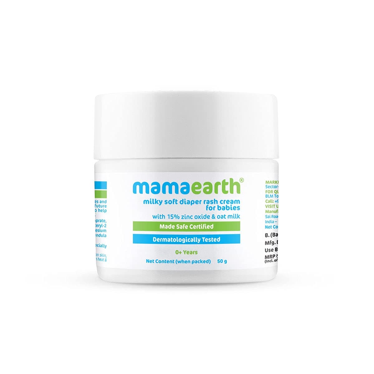 Mamaearth Milky Soft Diaper Rash Cream for Babies 50 g (Pack of 1)