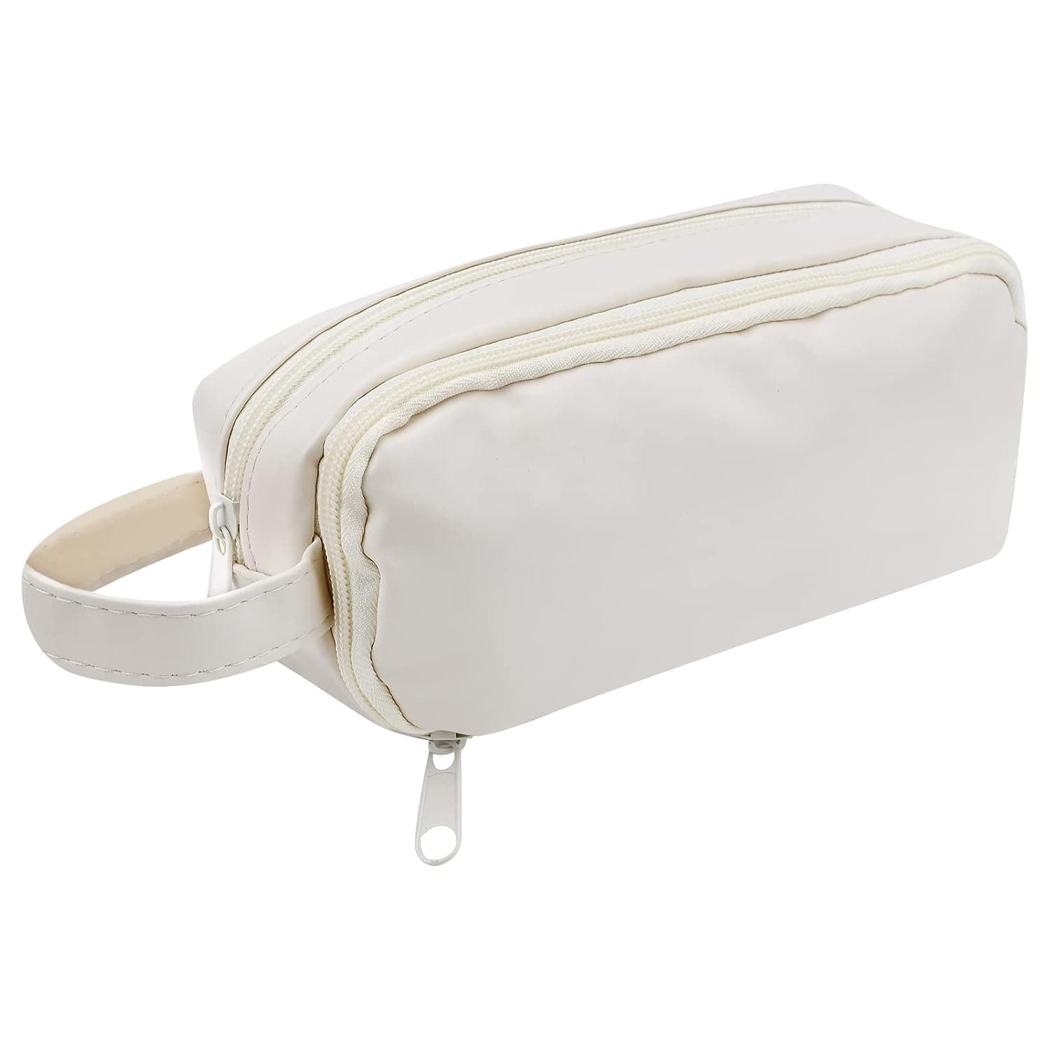 Waterproof Leather Large Capacity Pencil Case Case Pens with 5 compartments, Pen Bag Stationery Pencil Pouch Bag Pen Holder for Middle High School Office College Students Girl Boy Adult Teen