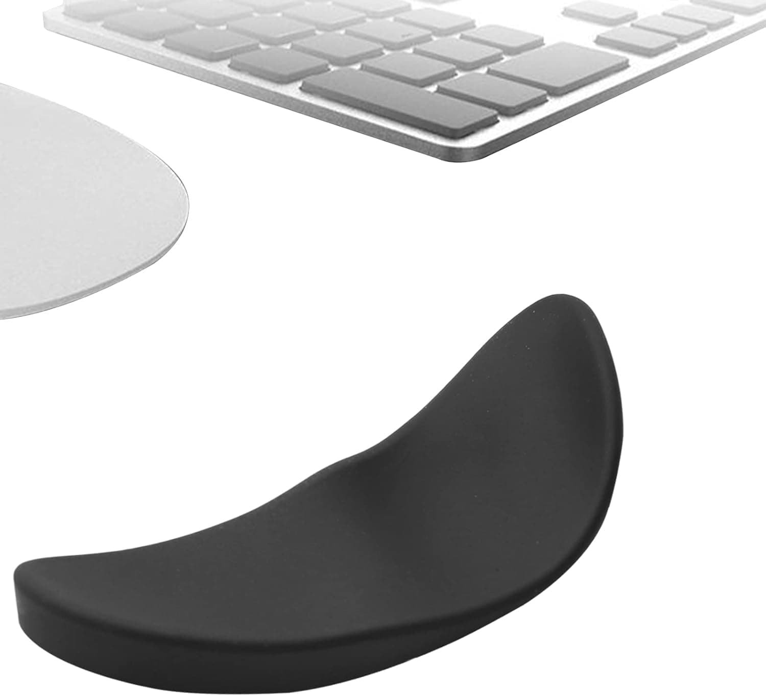 ALMEKAQUZ Ergonomic Mouse Wrist Rest Support Pad,Cushion Gliding Wrist Pads,Palm Rest Sliding Wrist Pad That Moves with Mouse,Release Pressure on Your Hands and Wrist Pain Relief (Black)