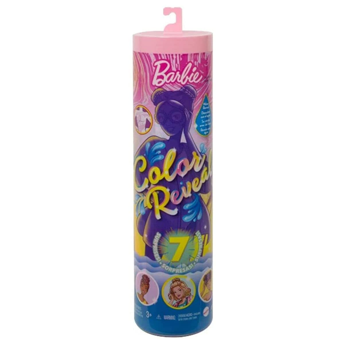Barbie Color Reveal Doll with 7 Surprises: 4 Mystery Bags Contain Cover-Up, Shoes, Towel & Accessory