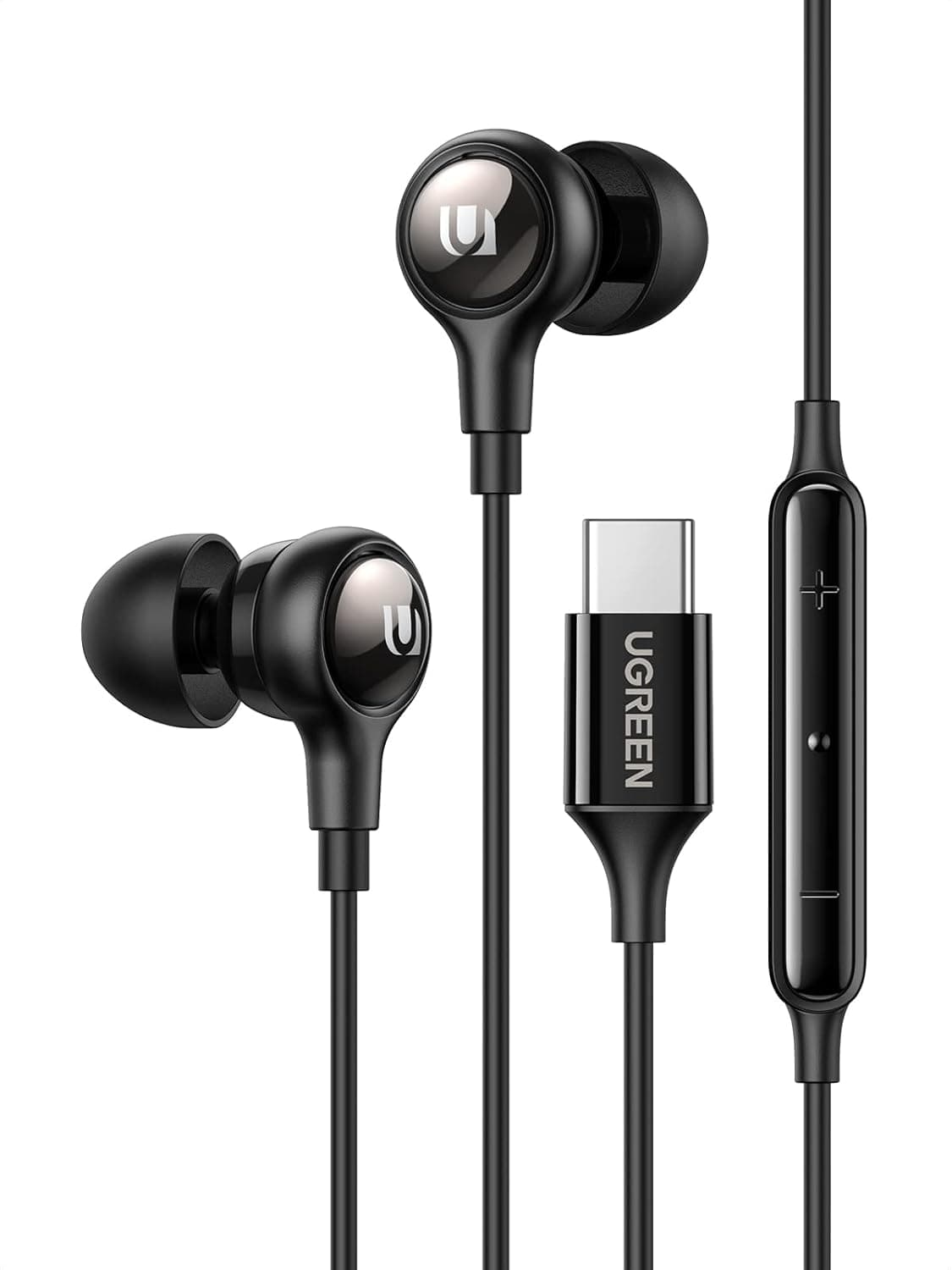 UGREEN Type C Earphones, In-ear Headphones with Microphone USB C Wired Earphones for iPhone Air/17/17Pro Max, Samsung S24/S23 Ultra, S22/S22 Ultra, Huawei, Xiaomi,Google, Redmi Note 12, Oneplus