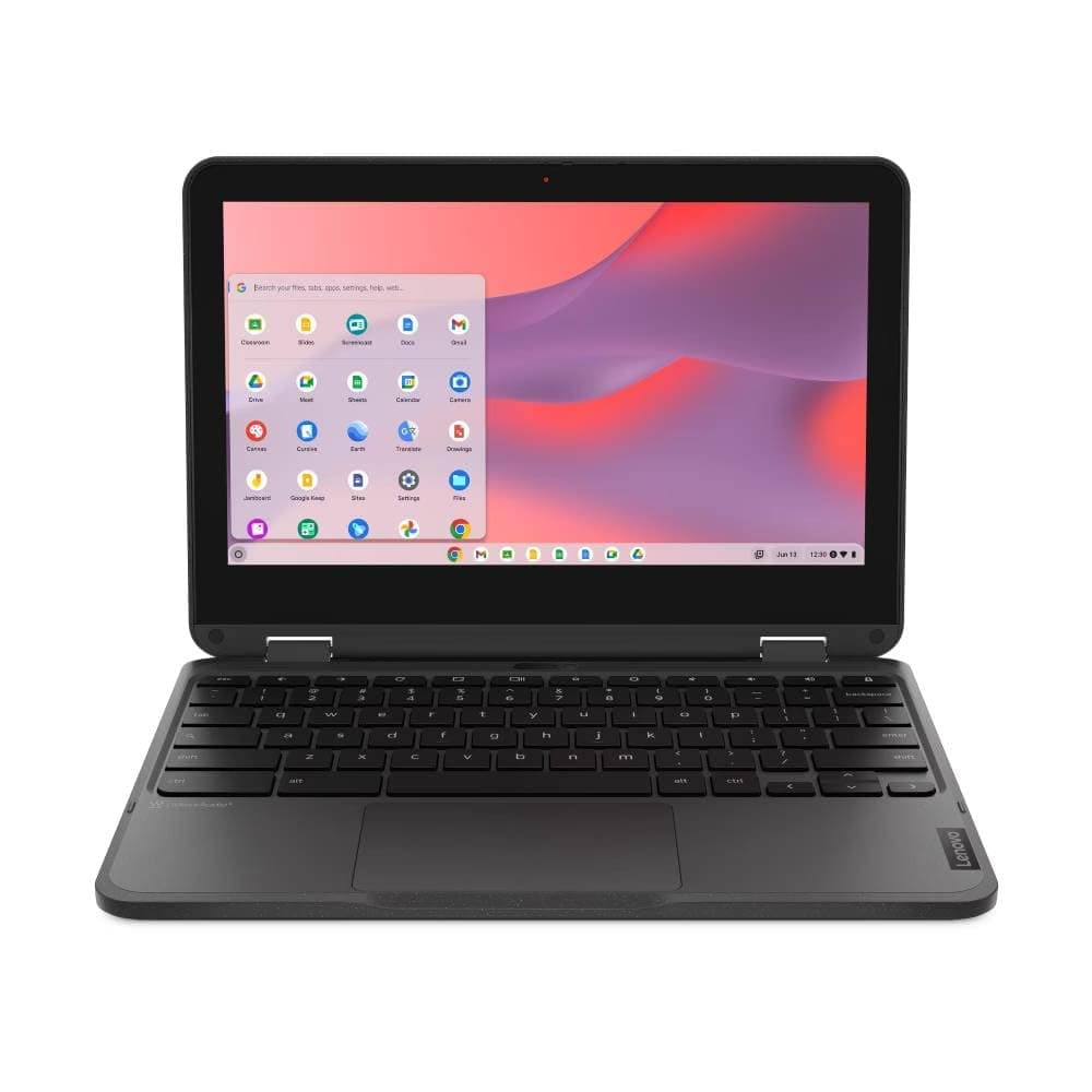 Lenovo 500e Chromebook Gen 4s 83L40000US 11.6" Touchscreen Convertible 2 in 1 Chromebook - HD - Intel N-Series N100-4 GB - 64 GB Flash Memory - English Keyboard - Gray
