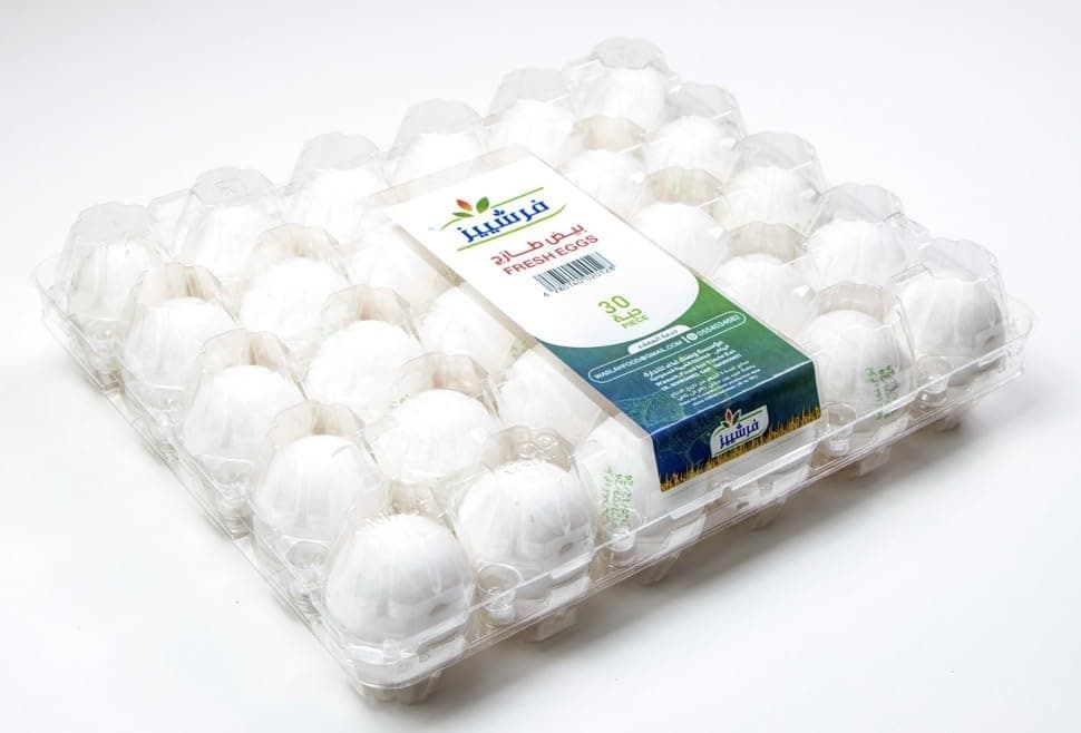 Freshies Large Fresh White Eggs Tray 30 Pcs