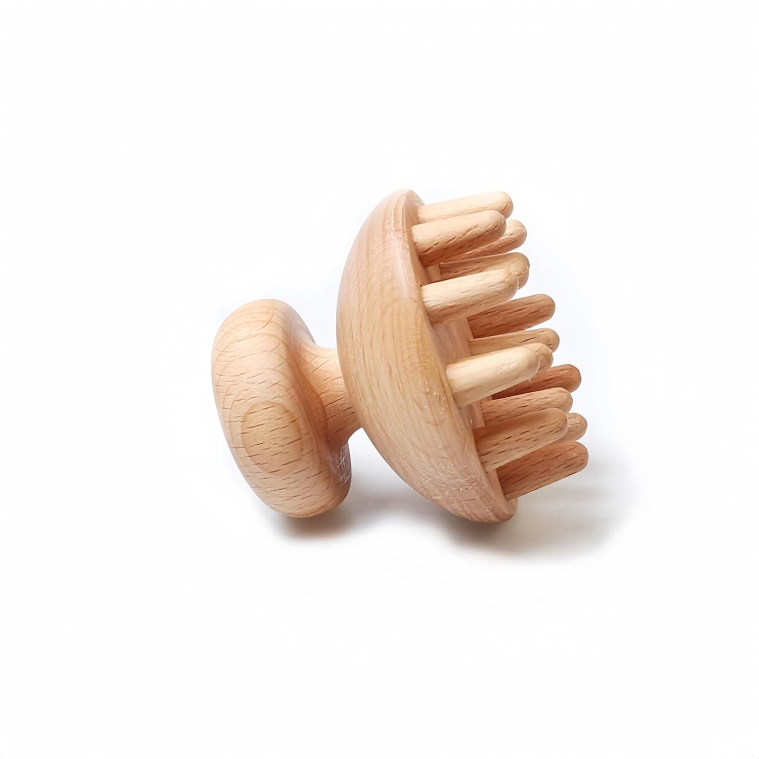 Wooden Mushroom Massager: Ergonomic & Portable for Deep Massage, Anti-Cellulite, Muscle Relaxation - Natural Manual Set for Head, Waist, Belly & Thighs
