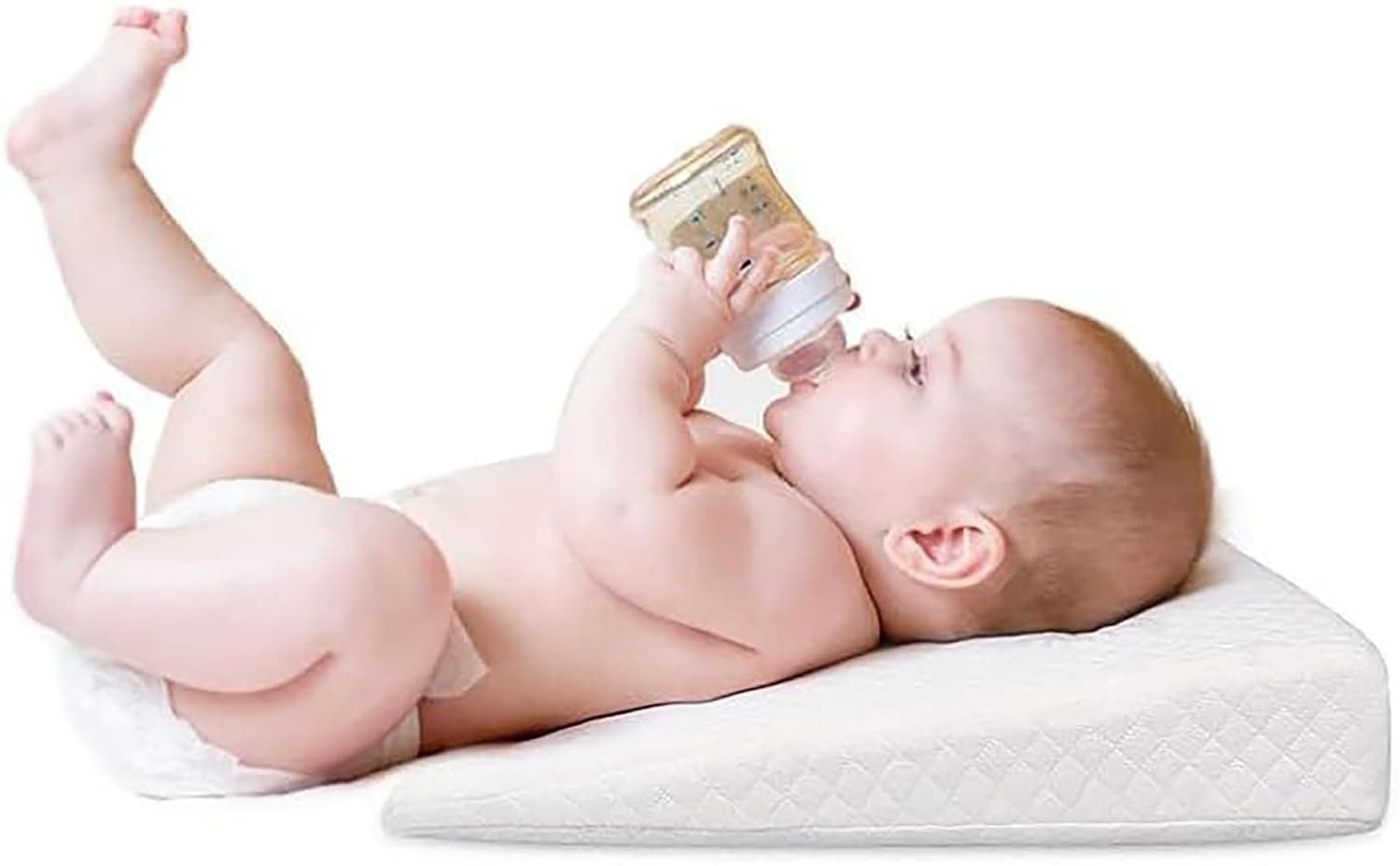 Reflux Pillow for Infants, Nursing Pillow & Feeding Pillow, Soft Inclined Baby Sitter Cushion with Breathable Removable Washable Cover, Ideal Baby Pillow for Newborn