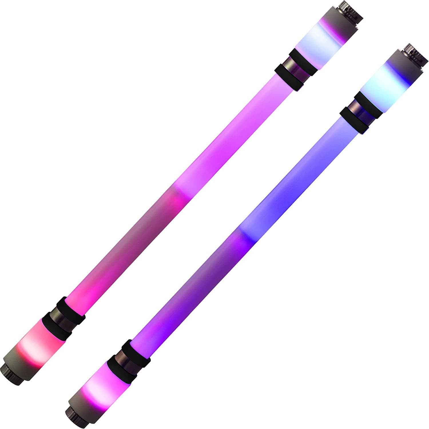 2 Pieces Spinning Rotating Pen Led Rolling Finger Rotating Pen Anti Slip Coating Spinning Pen Spinning Ballpoint Pen For Student Entertainment, No Pen Refill (Black,Simple Style)