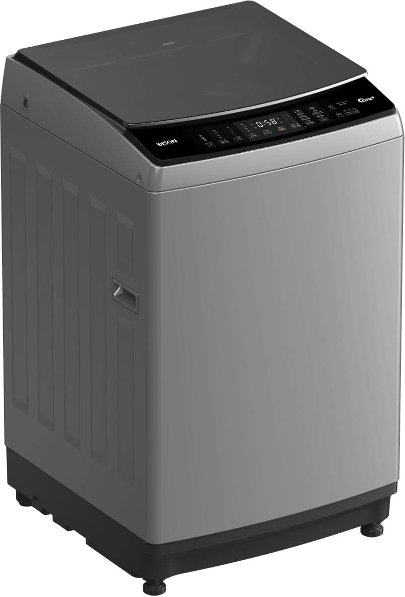 EDISON ELECTRIC Automatic Washing Machine, Top Load, 15KG, 8 Programs, LED Display, EDSTL15, High Capacity Laundry Washer – Silver