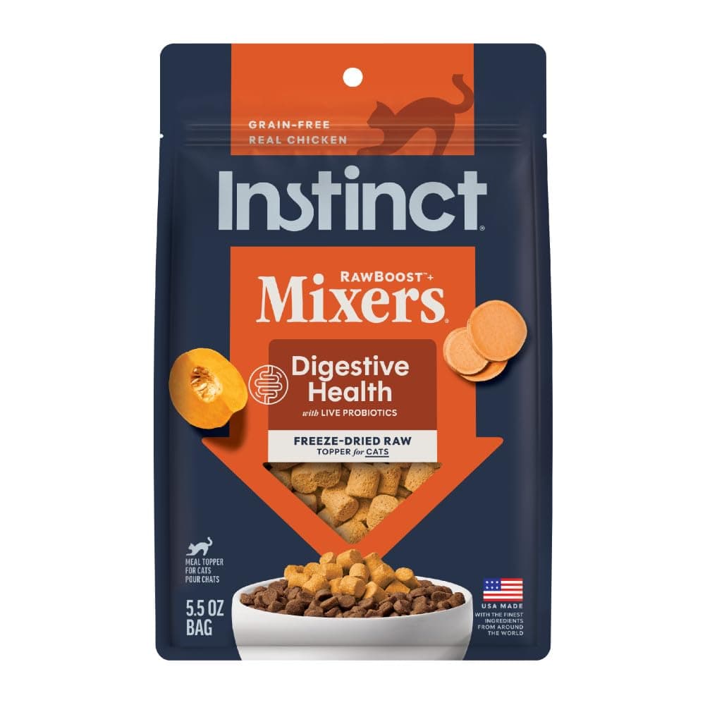 Instinct Freeze Dried Raw Boost Mixers Grain Free Digestive Health Recipe All Natural Cat Food Topper by Nature's Variety, 5.5 oz. Bag