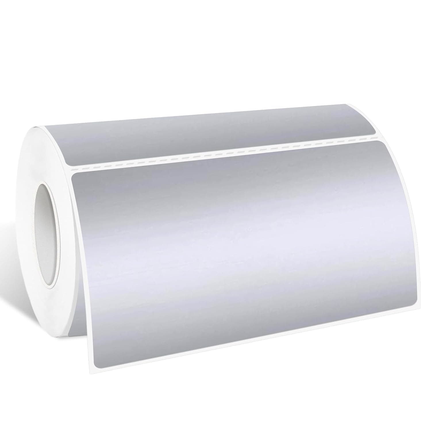 2" x 4" Silver Thermal Label Stickers,Waterproof Thermal Printer Sticker Labels for Gift Wrapping, Self-Adhesive Name Price Tag DIY Custom Logo Design (250 pcs,Silver)