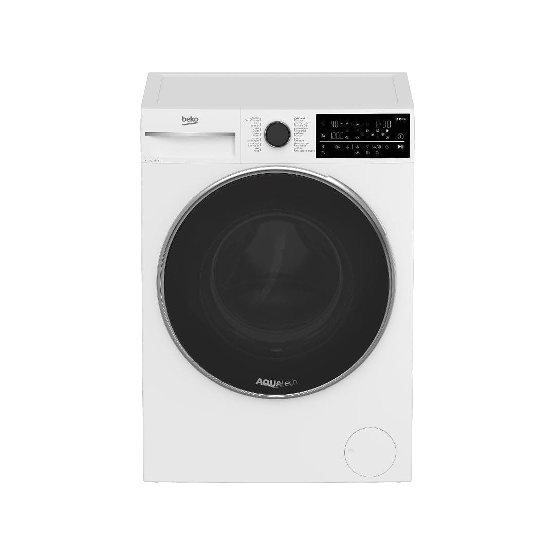 Beko Front Load Washing Machine, White, 1400 RPM, 84.5x60x63 cm, 12 kg Capacity, Pro Smart Inverter Motor, Digital Screen, SteamCure, 14 Programs, Stainless Steel