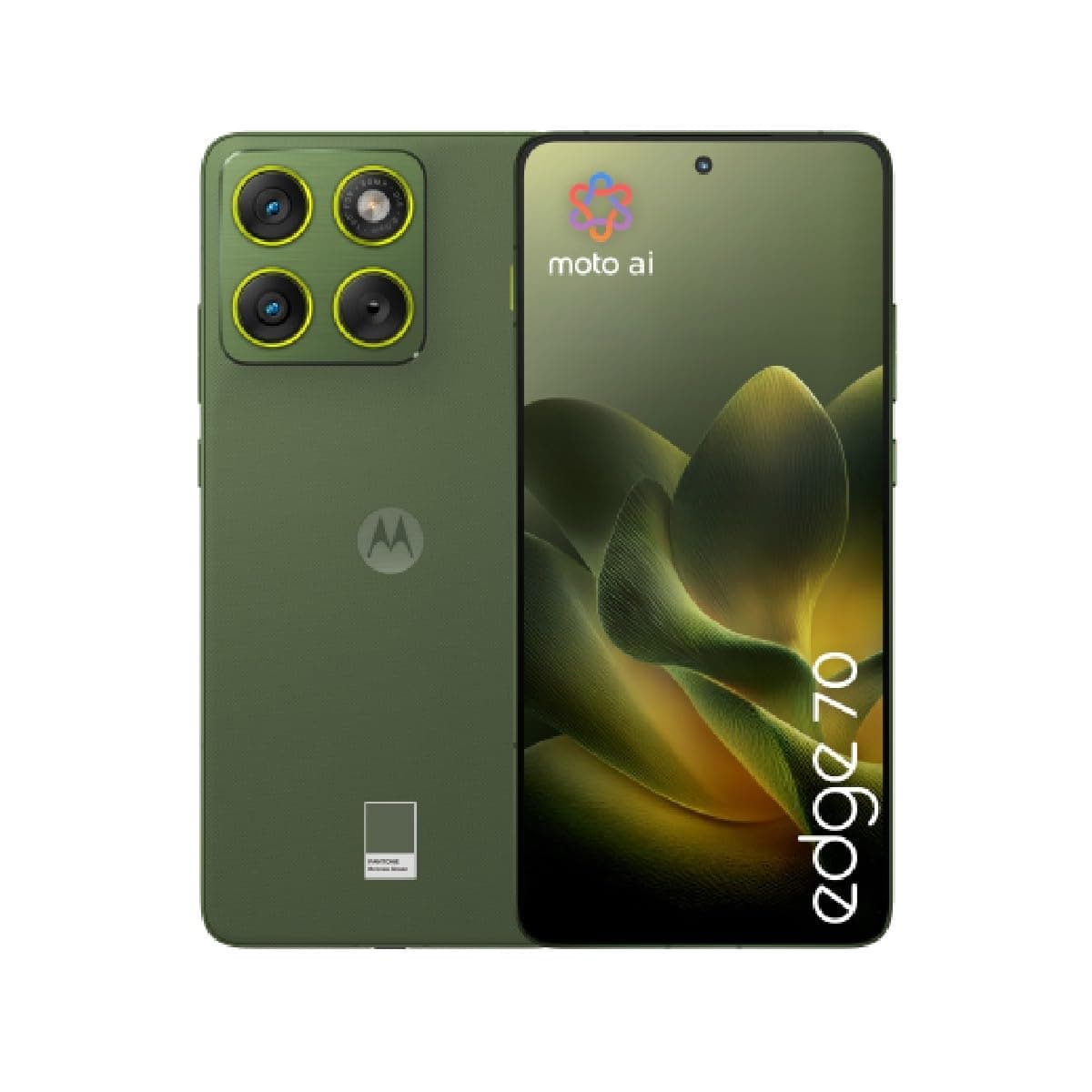Motorola Edge 70 Dual-SIM 512GB ROM + 12GB RAM (GSM | CDMA) Factory Unlocked 5G Smartphone (Pantone Bronze Green) - International Version