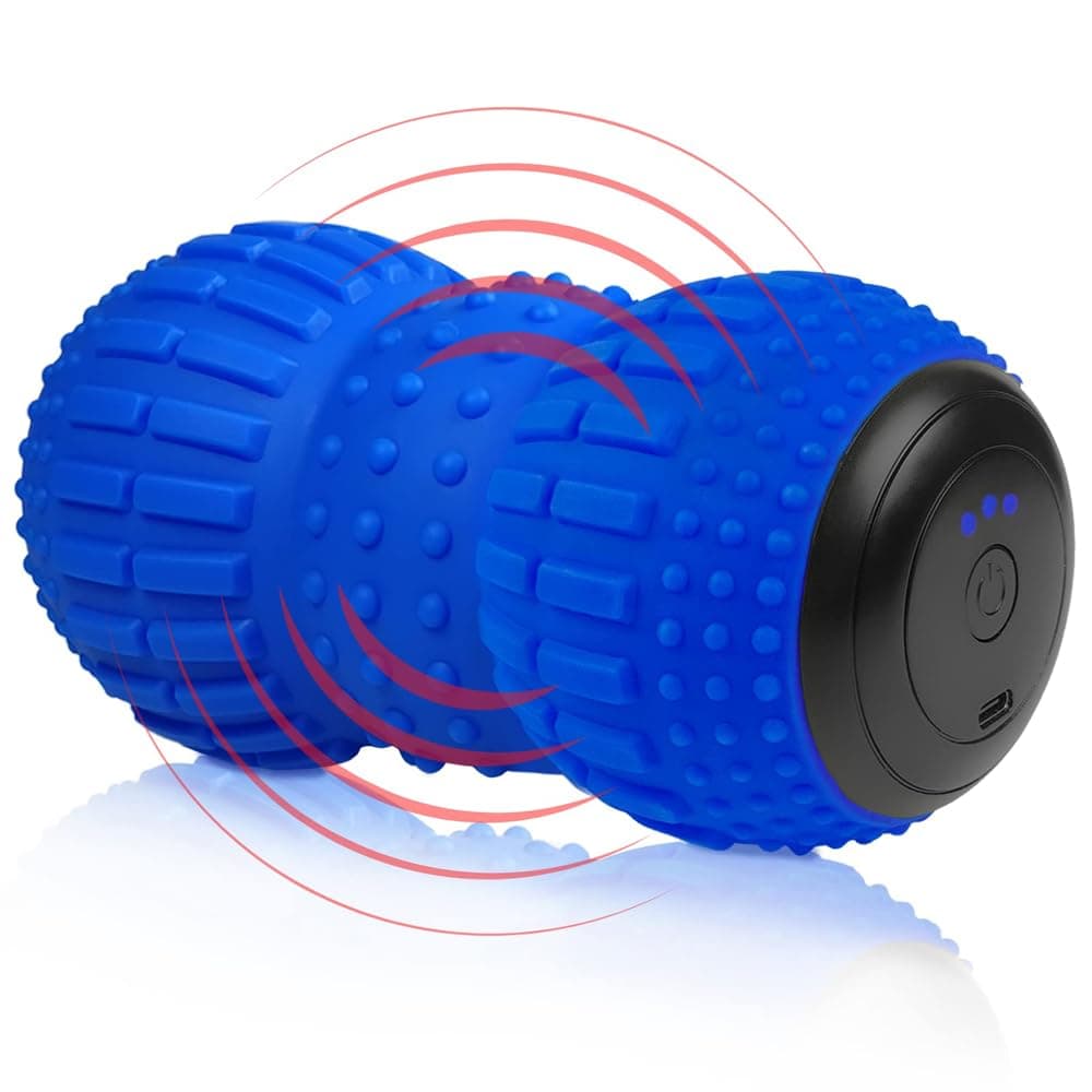 SYOSI Peanut Massage Ball for Deep Tissue Therapy, 4 Modes Yoga Assist Massage Tool for Myofascial Release & Muscle Relaxation, Perfect for Training