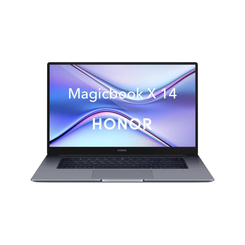 HONOR MagicBook X14 Laptop Intel Core i5 with Windows 10, 8GB RAM 512GB SSD Memory, Thin and Light, Premium Aluminum Metal Body Design, Compact 65W Fast Charger, Fingerprint Sensor - Space Grey