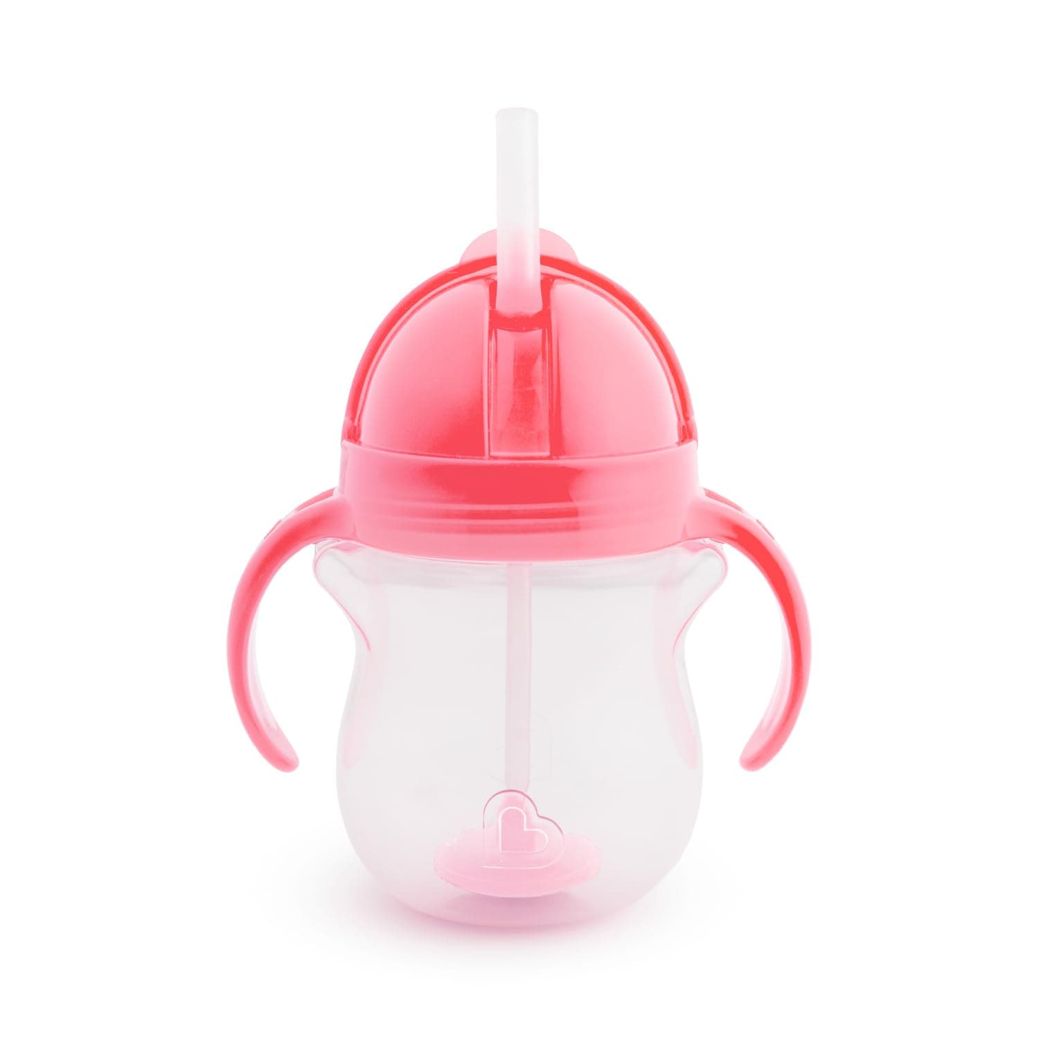 Munchkin Click Lock Tip and Sip Flexi-Straw Cup, 207 ml Capacity, Pink | 6+ Months | Soft Silicone Straw | Ideal for Weaning | Spill-Proof