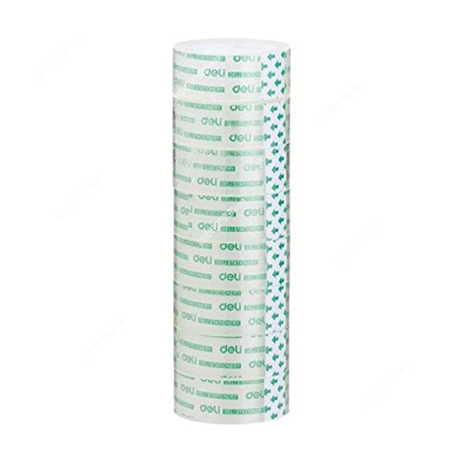 DELI 30064 SUPER CLEAR OFFICE TAPE 18MMX20YX38UM 8 ROLLS