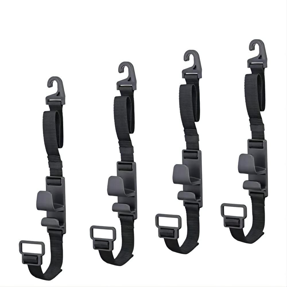 TERRIFI Car Seat Headrest Hooks, 4 PCS Universal Vehicle Car Seat Back Headrest Bottle Holder, Strong Durable Backseat Headrest Hanger Storage For Handbags, Purses, Coats and Grocery Bags