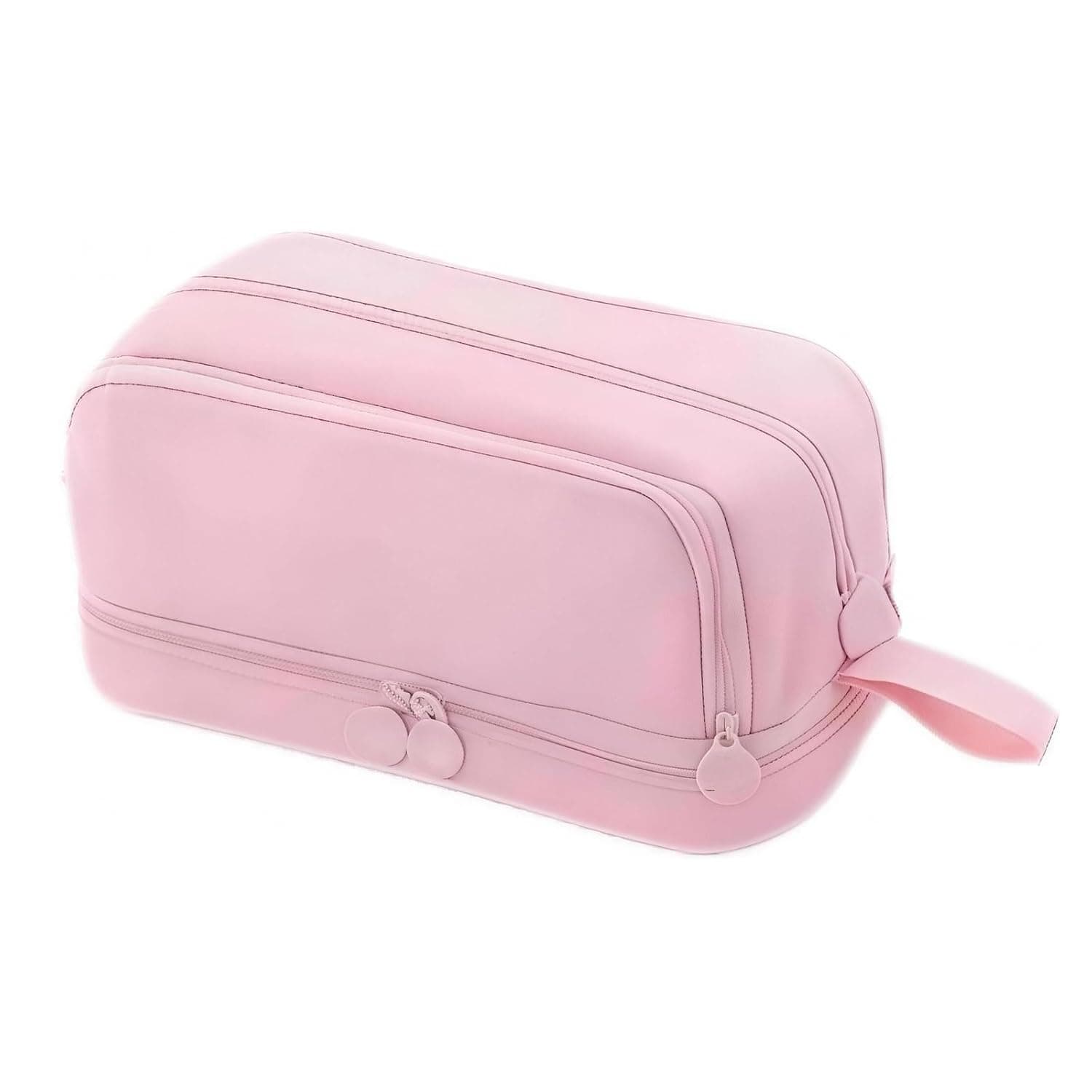 Cute Pink Canvas Pencil Case for Girls, Large Capacity Multi-Compartment Pen Pouch with Smooth Zipper, Durable Portable Storage Bag for School Office Travel