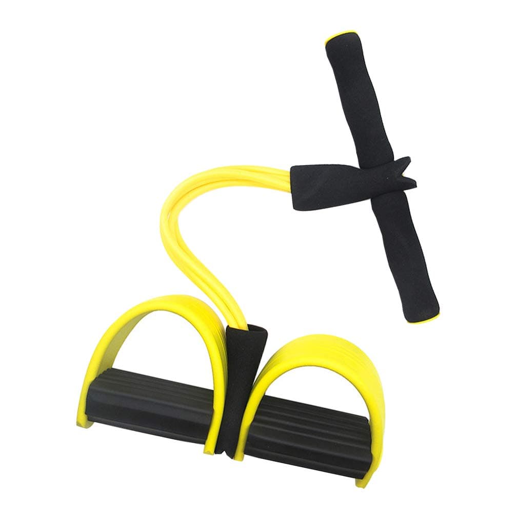 Pahajim 4-Tube Foot situp Pedal,Multi-Function Resistance Tension Rope,Yoga Strap Elastic Pull Rope Fitness Equipment for Abdominal/Waist/arm/Leg Resistance Band Abdominal Trainer