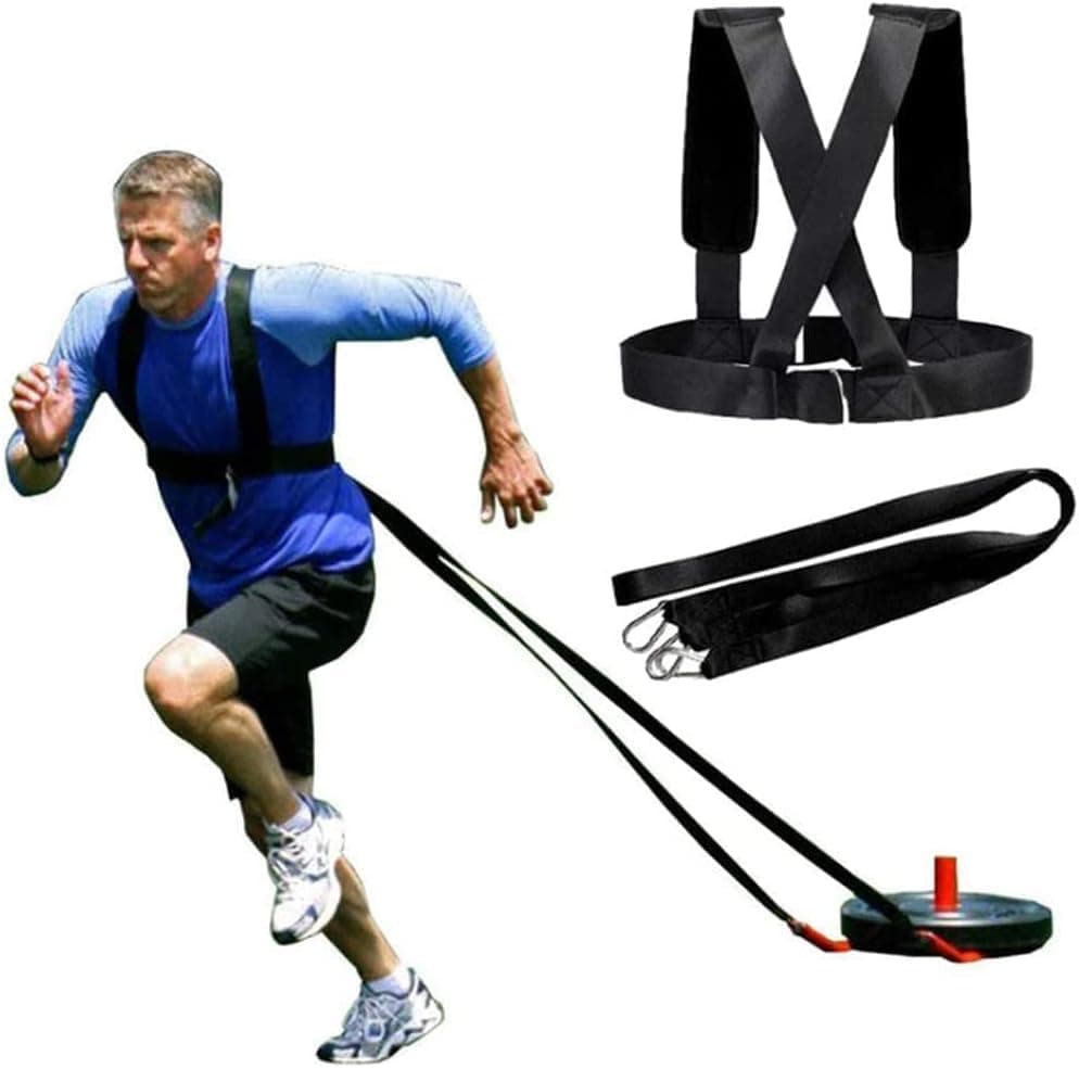Bolivia's Sled Harness, Fitness Resistance Training Workout Harness, Exercise Speed Trainer with Pull Strap for Strength Training, Adjustable Shoulder Harness for Improving Speed, Stamina, and Power