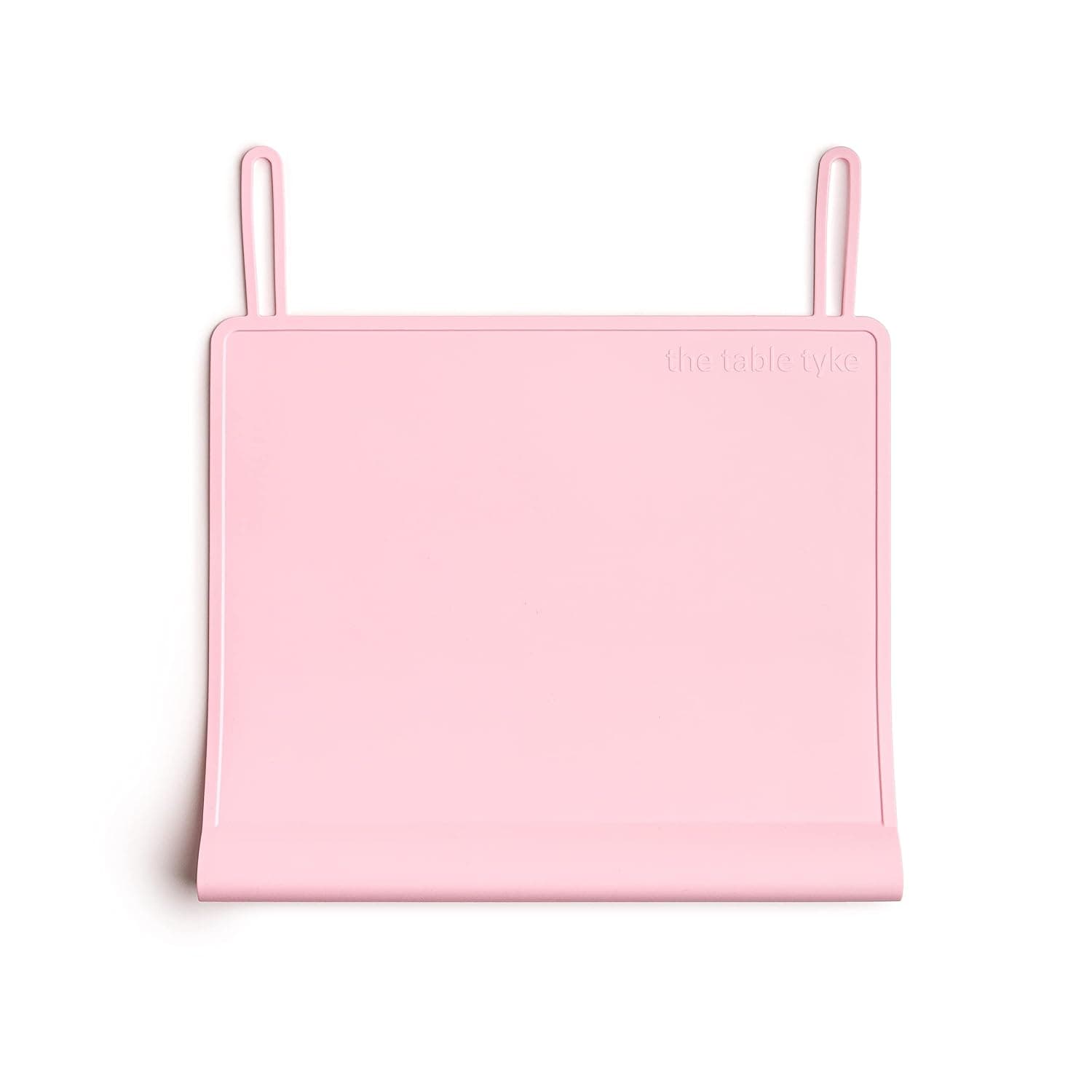 The Table Tyke 100% Silicone Placemat with Teething Edge Bumper/Spill Stopper | Dishwasher Safe, Travel Ready Non-Slip Suction Activity Mat for Infants, Babies, Toddlers, Children, Kids (Ballet Pink)