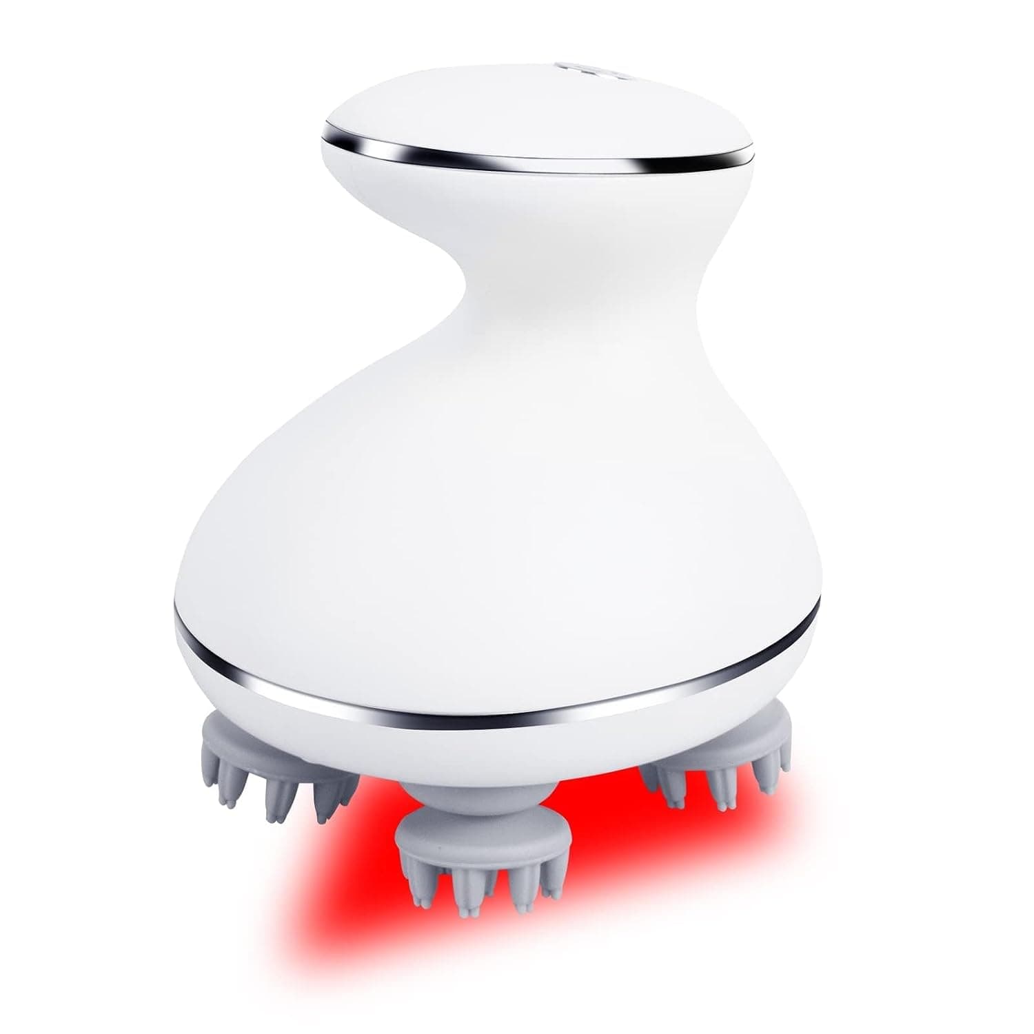 Electric Scalp Massager with red Light Therapy,Waterproof Head Massager with 108 nodes,4 Modes,Wireless Charging to Relieve deep Tissue Pressure