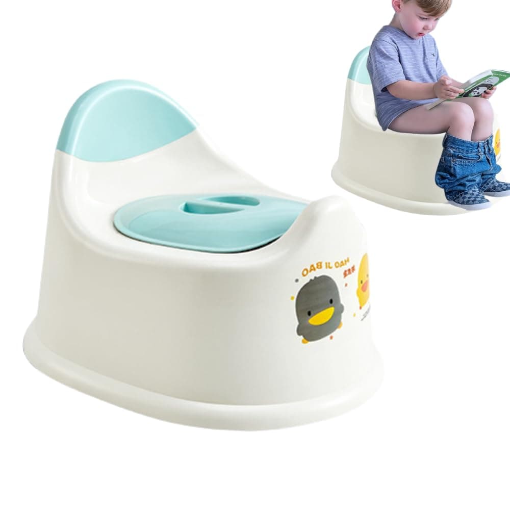Baby Potty Training Chair for Boys and Girls, Toddlers Potty Toilet Chair, Cute Potty Training Toilet with Lid for Kids,Comfortable Potty Seat for Children 1-6 Years Old (Blue 3)