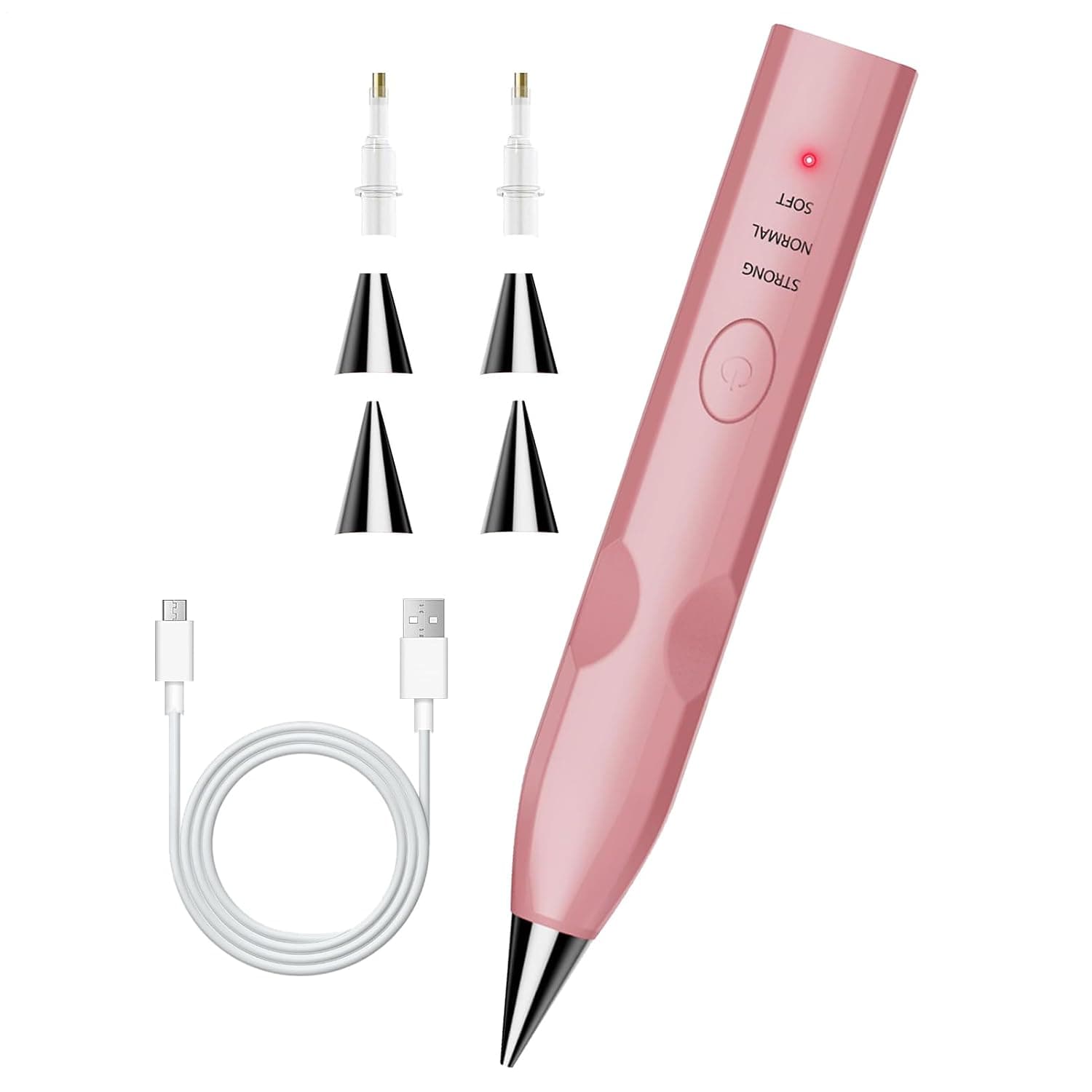 Electric Gem Painting Pen Cordless Rechargeable Art Crafts Supplies | 3 Level Electric Drill Bead Dot Pen with Tips for Board Projects Coaster Embroidery Drawing Jewelry Key