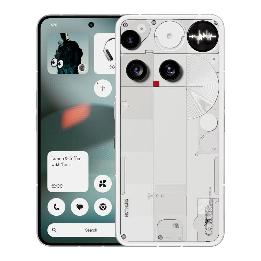 Nothing Phone (3) Cell Phone, 2025 New 5G Unlocked Phones 512GB, Android 15, Snapdragon 8s Gen4, AI Mobile Phones with Four 50MP Cameras & AMOLED Display, 5150mAh, Glyph Interface, Smartphone White