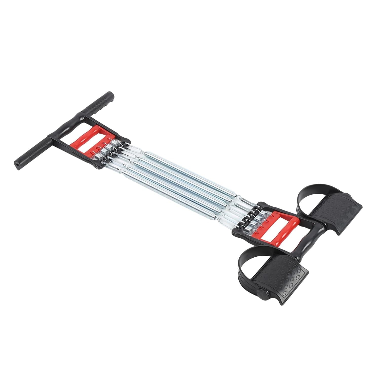 Multifunction Pedal Spring Chest Expander, 5 Springs with 65KG Force Removable for Abdomen Arms Chest Exercise, Professional Fitness Equipment