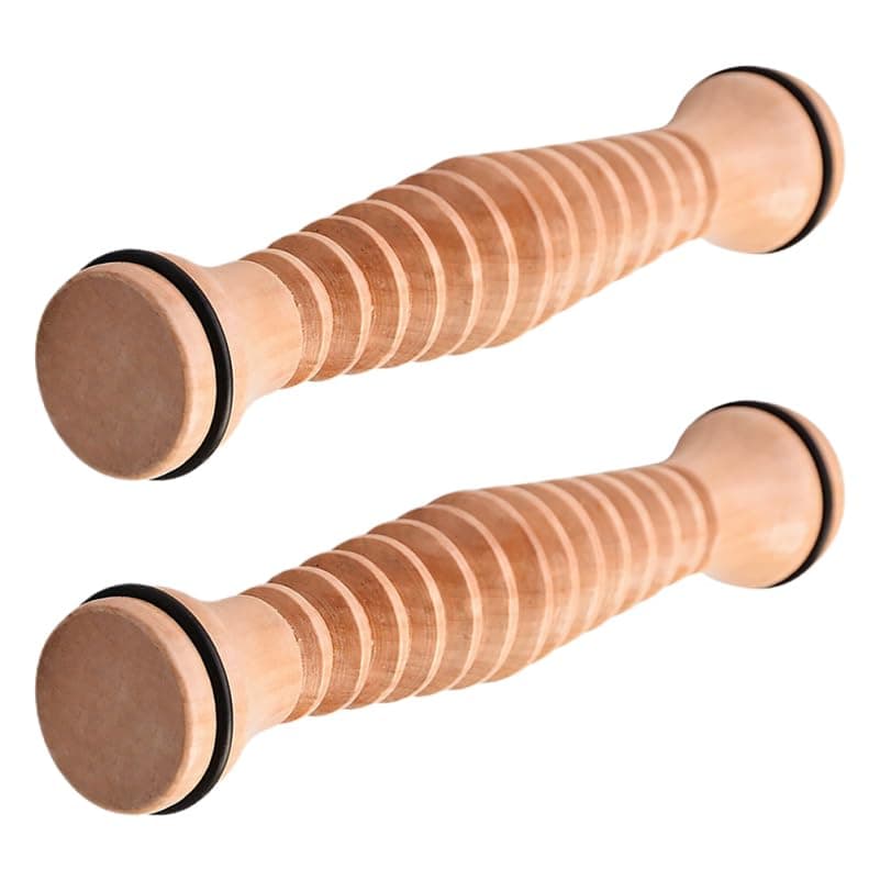 Luxshiny Pack of 2 Wooden Foot Massage Roller for Foot Relaxation and Foot Relief, Lightweight and Easy to Use for Work and Recreation