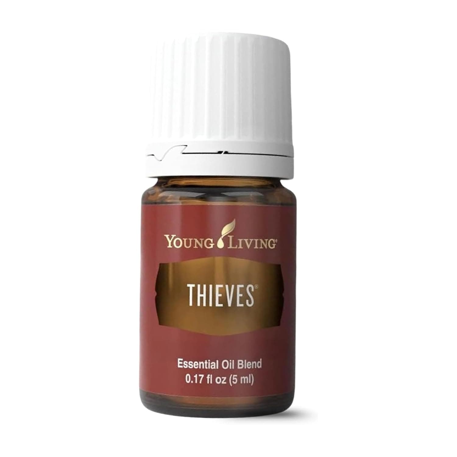 Young Living Thieves Essential Oil Blend 5ml | 100% Pure Essential Diffuser Oil with Rosemary Oil, Cloves, Lemon & Four Thieves Oil | Perfect for Aromatherapy