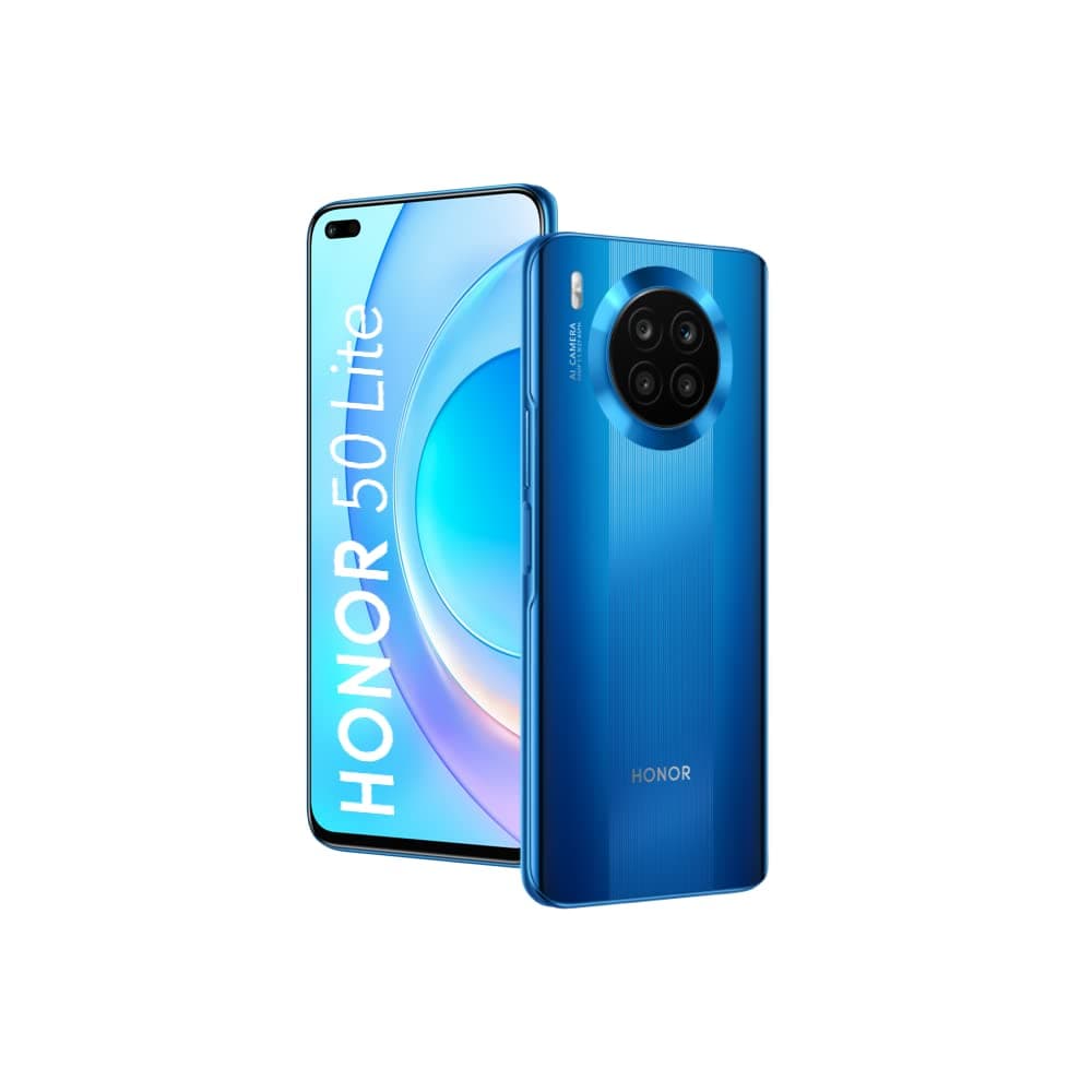 Honor 50 Lite Dual SIM 128GB ROM + 6GB RAM Factory Unlocked 4G/LTE Android Smartphone (Deep Sea Blue) - International Version