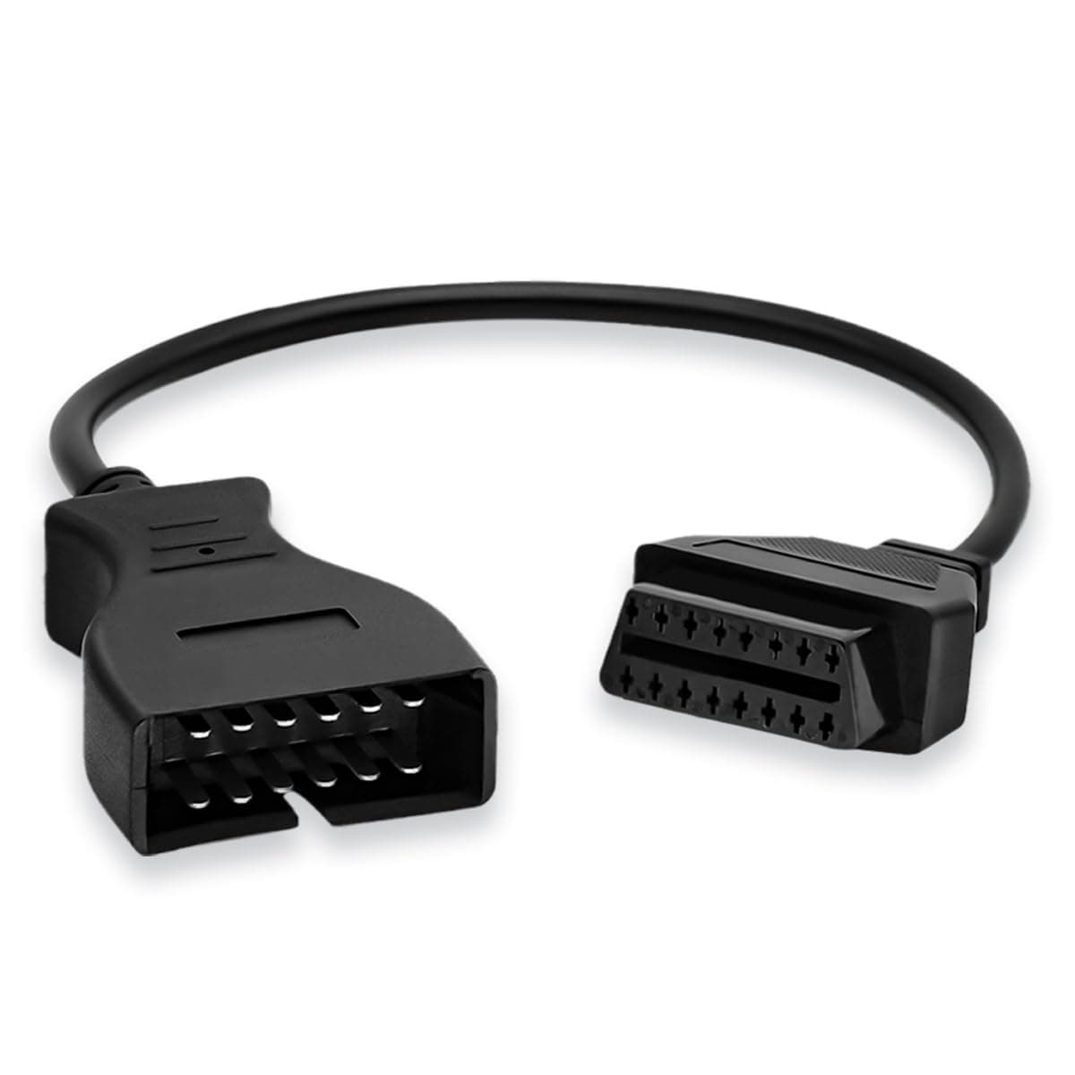OBD2 Adapter Cable for GM Vehicles 12Pin OBD2 16Pin to OBD1 12Pin OBDII Car Diagnostic Connector Compatible with OBD II Diagnostic Scanner (12Pin for GM)