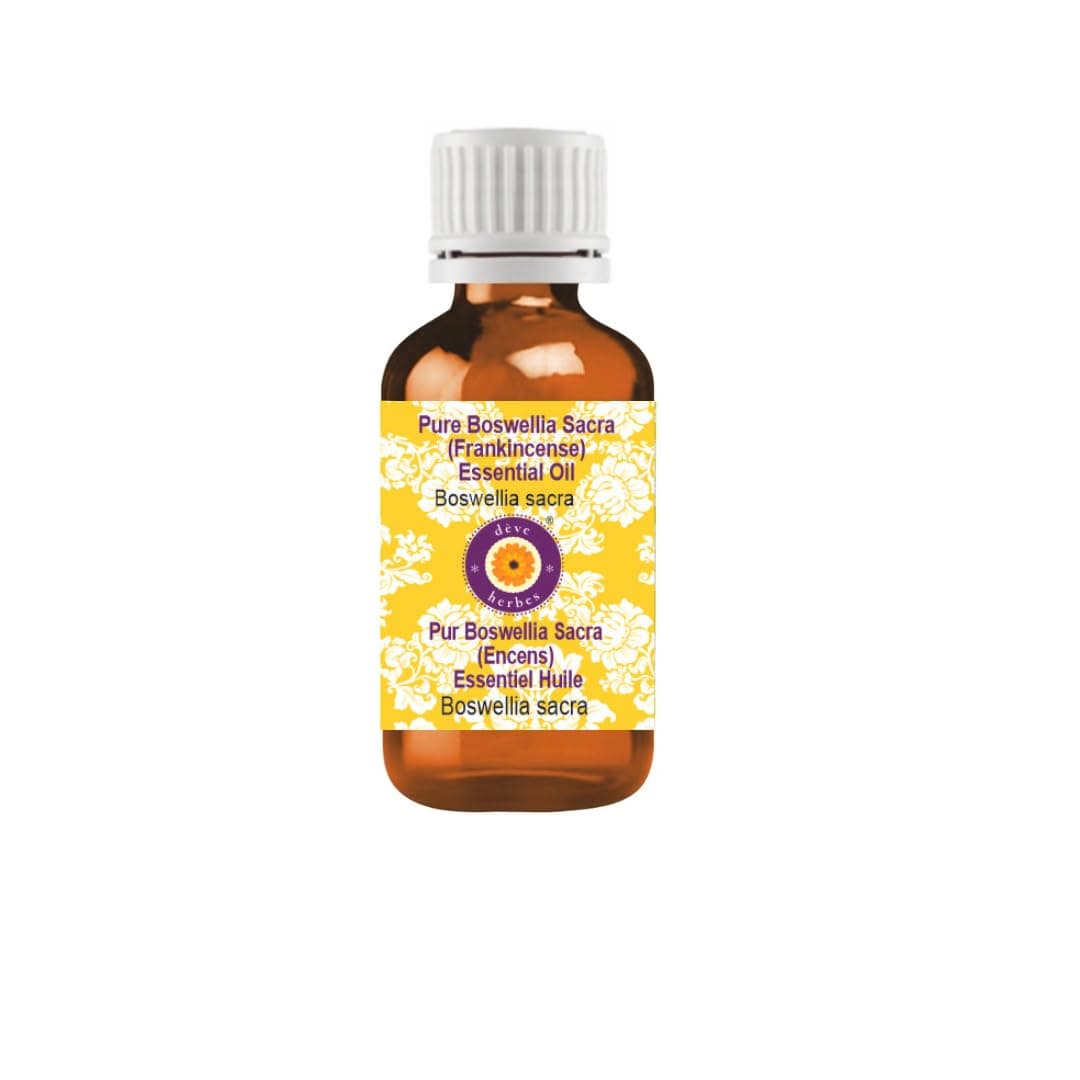 Deve Herbes Pure Boswellia Sacra (Frankincense) Essential Oil (Boswellia sacra) 100% Therapeutic Grade Steam Distilled 5ml (0.16 oz)