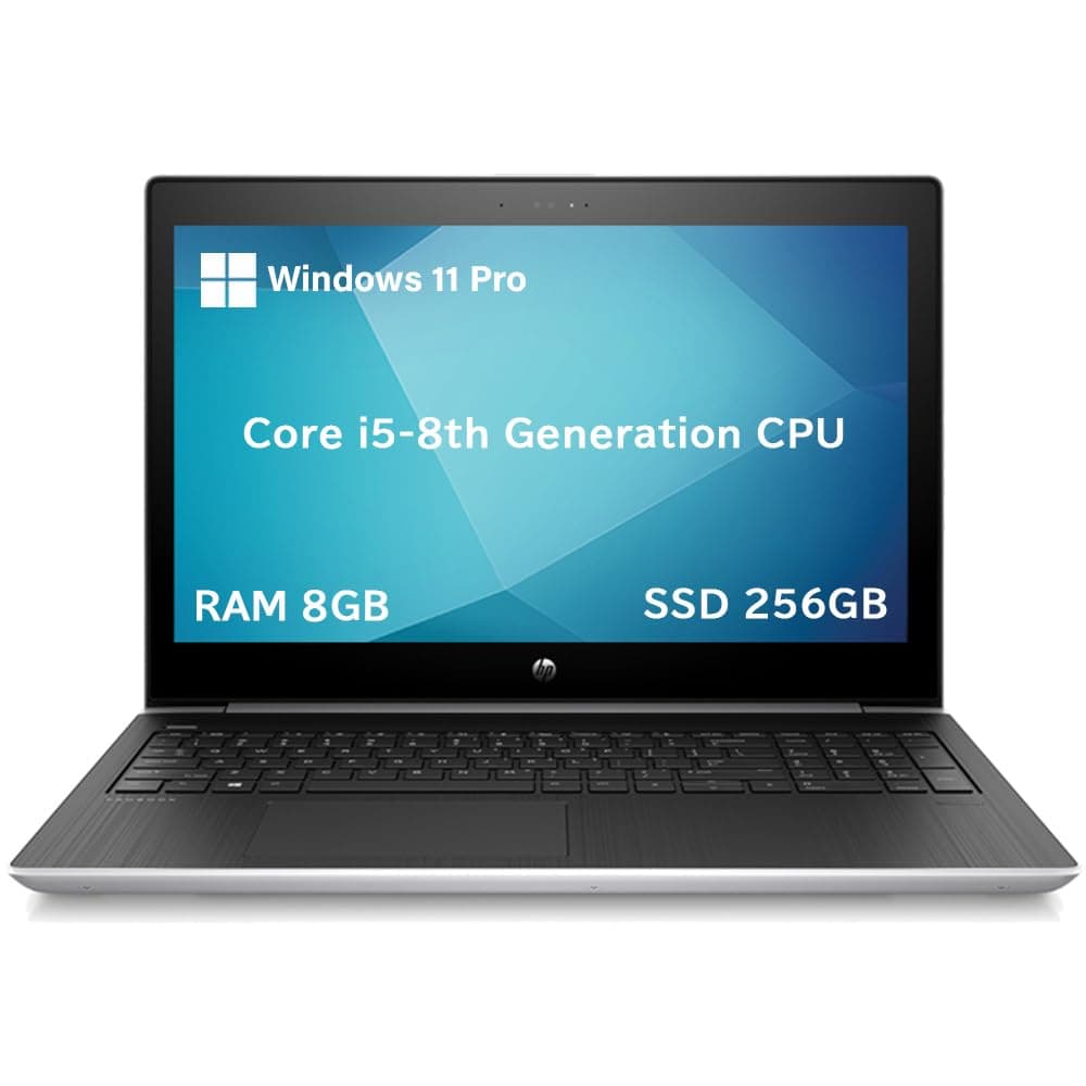 Renewed HP ProBook 450 G5 Business Laptop | Intel Core i5-8th Generation CPU | 8GB RAM | 256GB SSD | 15.6 inch Display | Windows 11 Pro| (Renewed) (Renewed)