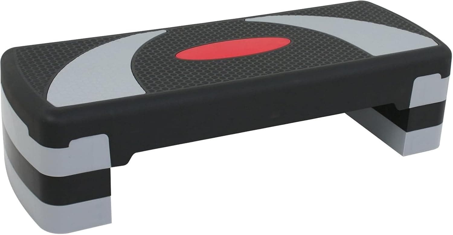 CCJJ-KSA Adjustable Exercise Workout Stepper with Stable Risers