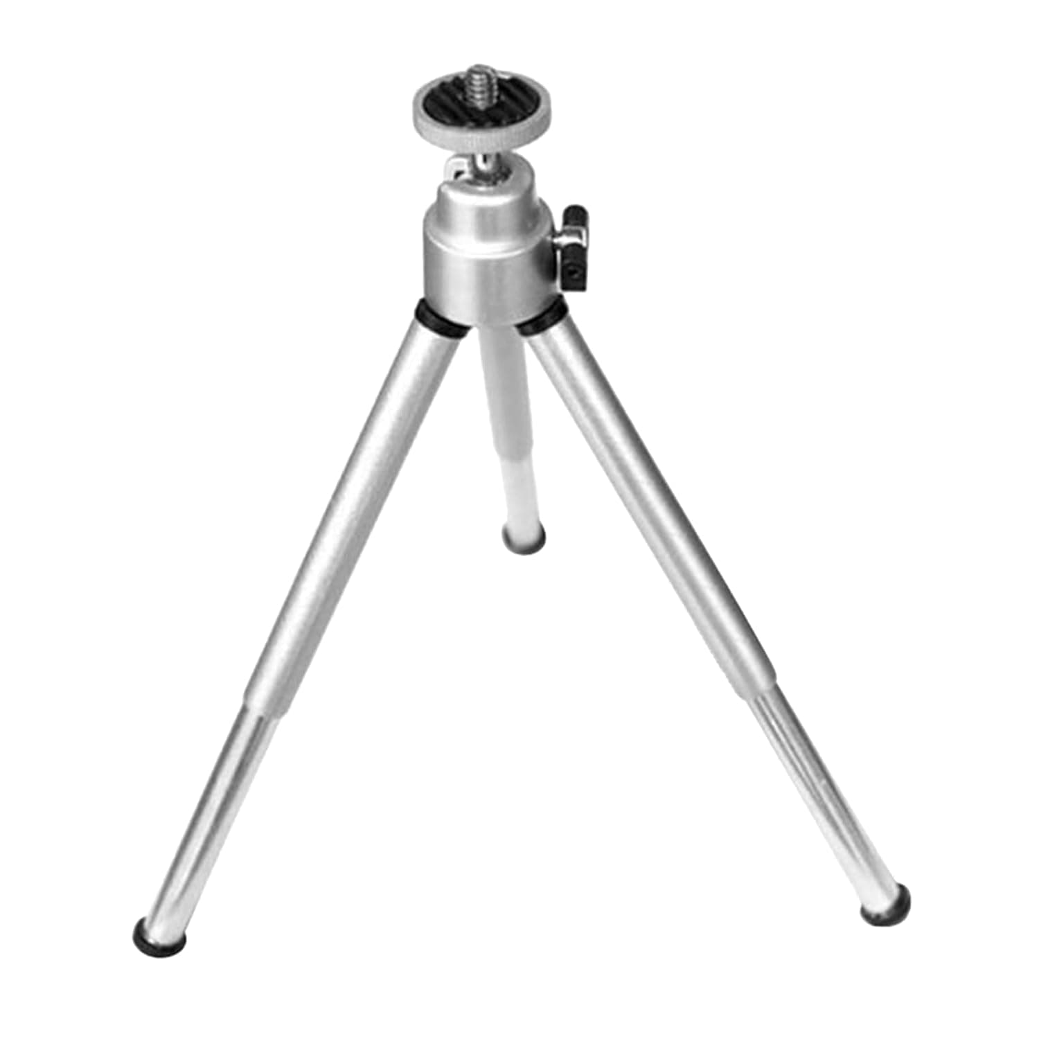 Flexible Projector Tripod Stand Bracket Aluminum Alloy Holder for DLP Digital Cameras Camcorder with Head 360 Degree Adjustment Slip Rubber Feet Portable Compact Metal Platform