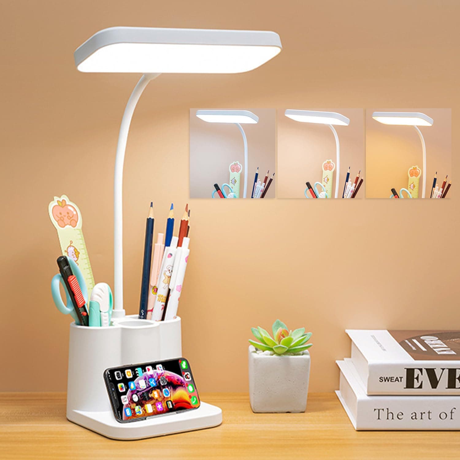 LED Desk Lamp,اضاءة مكتب Necomi Table Lamp, Office Lamp, 3 Color Modes Dimmable, Eye-Caring, 360°Flexible, Touch Control, Desk Light for Desktop, Study Lamp for Study Bedroom and Office