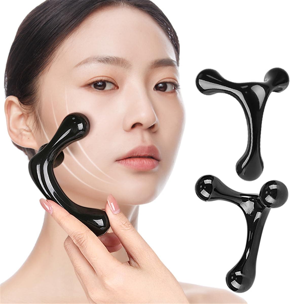 Handheld Full Body Massager,3Point Handheld Massage Tool,2 Pcs Manual Trigger Point Massage Tools Deep Muscle Tissue Manual,Palm Pressure Point Body Tool for Neck Shoulder Back Leg Muscle Pain Relief