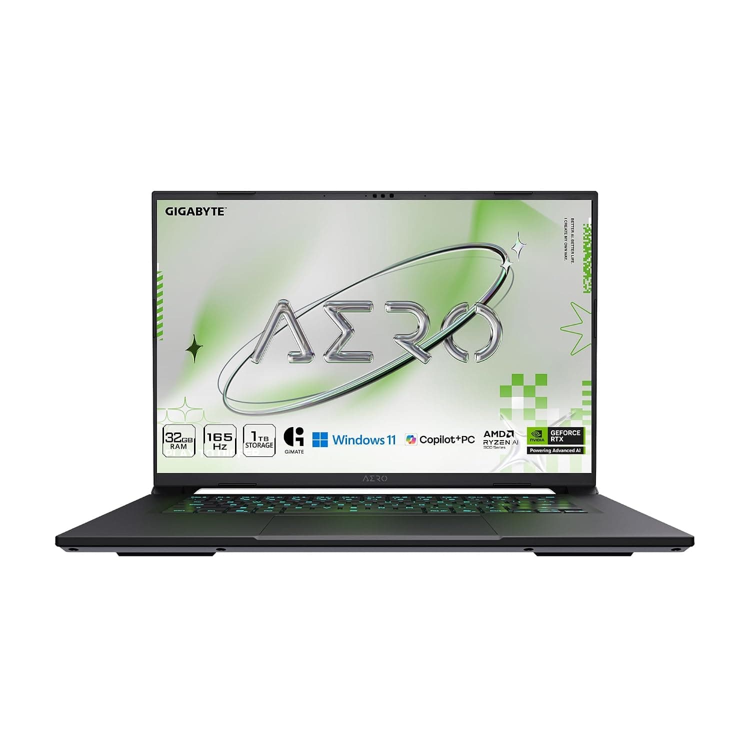 GIGABYTE AERO X16; Copilot+ PC - 165Hz 2560x1600 WQXGA - NVIDIA GeForce RTX 5070 - AMD Ryzen AI 9 HX 370-1TB SSD with 32GB DDR5 RAM - Windows 11 Home - Lunar White AERO X16 2WHA3USC64DH
