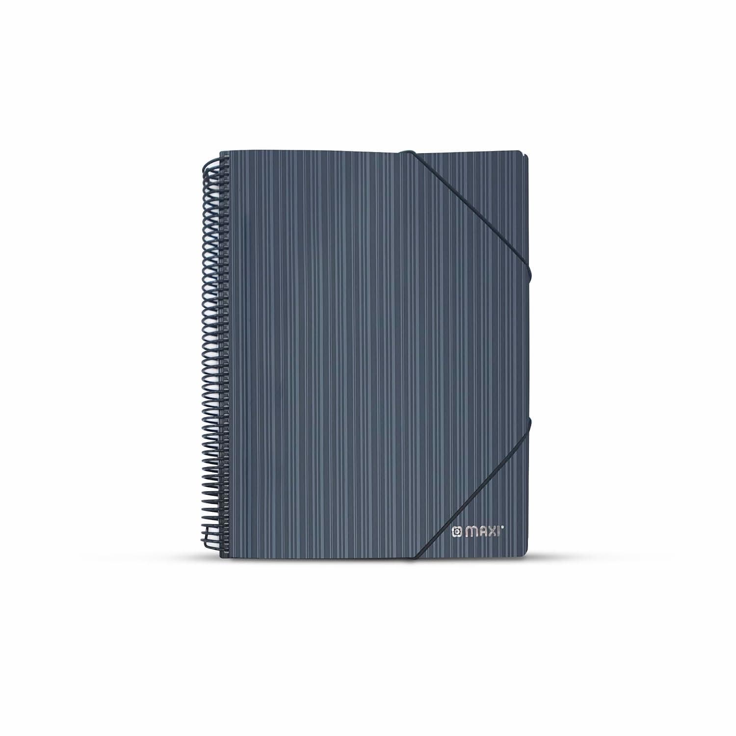 Maxi Spiral Display Book 40 Pocket Black, Clear Pockets Book File Folder Document Presentation Organizer for Portfolio Music Artwork Display for School Business Office