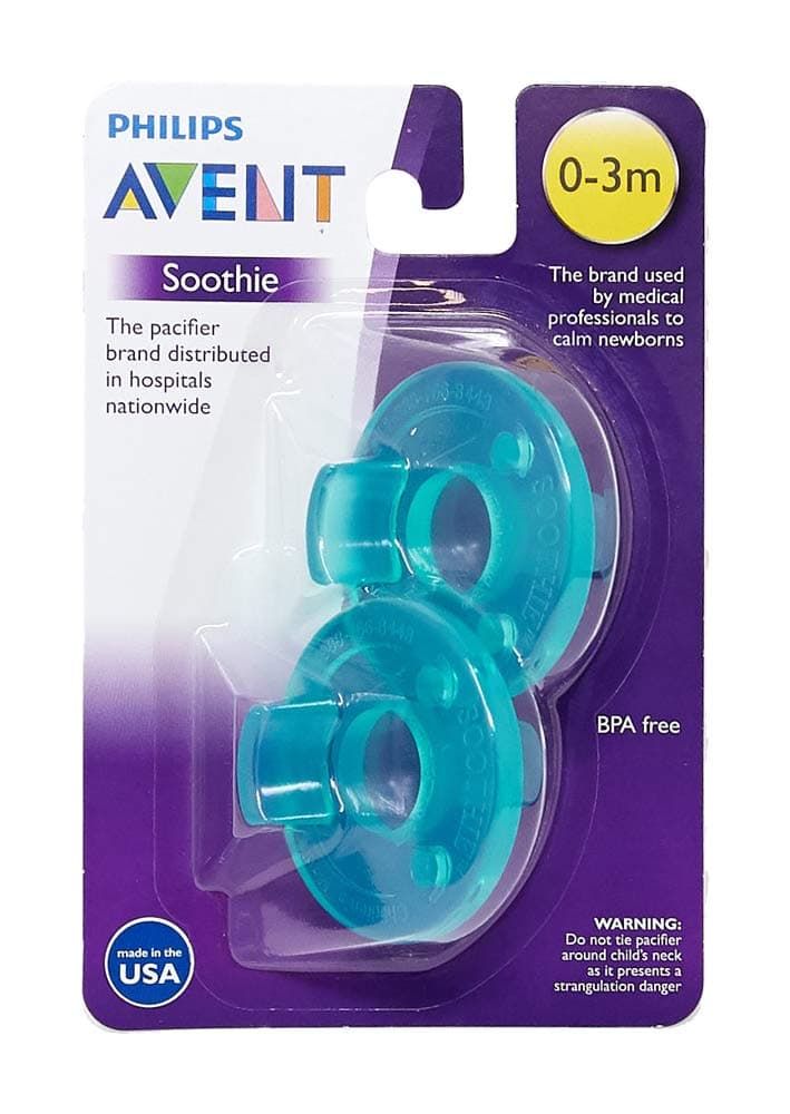 AVENT Philips SCF190/01 Soothie 0-3mth Green/Green, 2 Count
