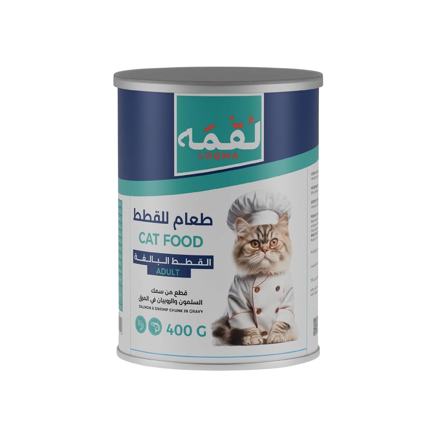 Loqma Salmon And Shrimp Chunck In Gravy For Adult Cat, 400 g